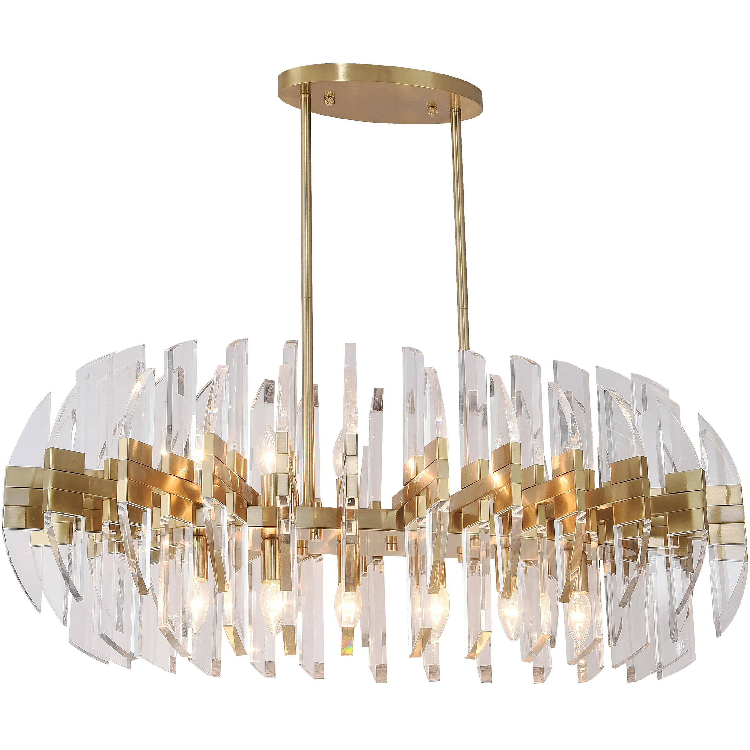 Canada 12 Light 17.7 inch Copper Chandelier Ceiling Light