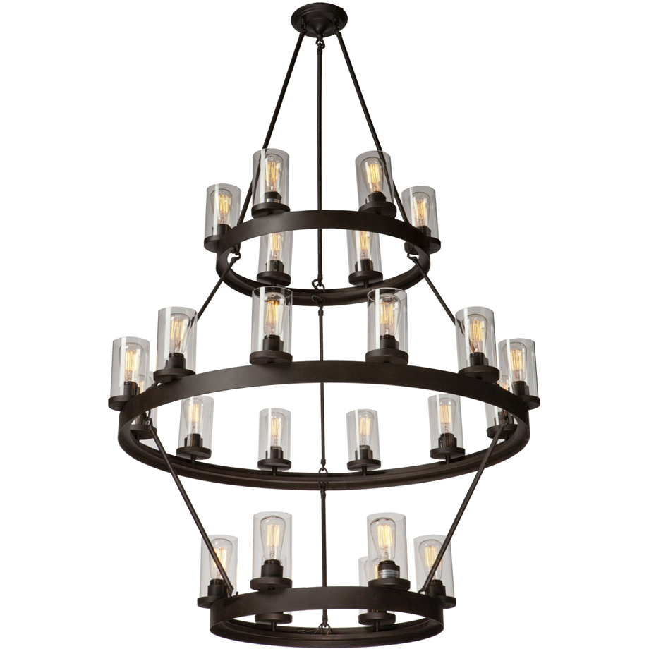 Menlo Park 24 Light 41.5 inch Oil Rubbed Bronze Up Chandelier Ceiling Light