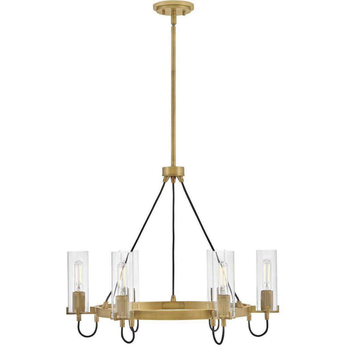 Ryden 6 Light 28 inch Heritage Brass Chandelier Ceiling Light