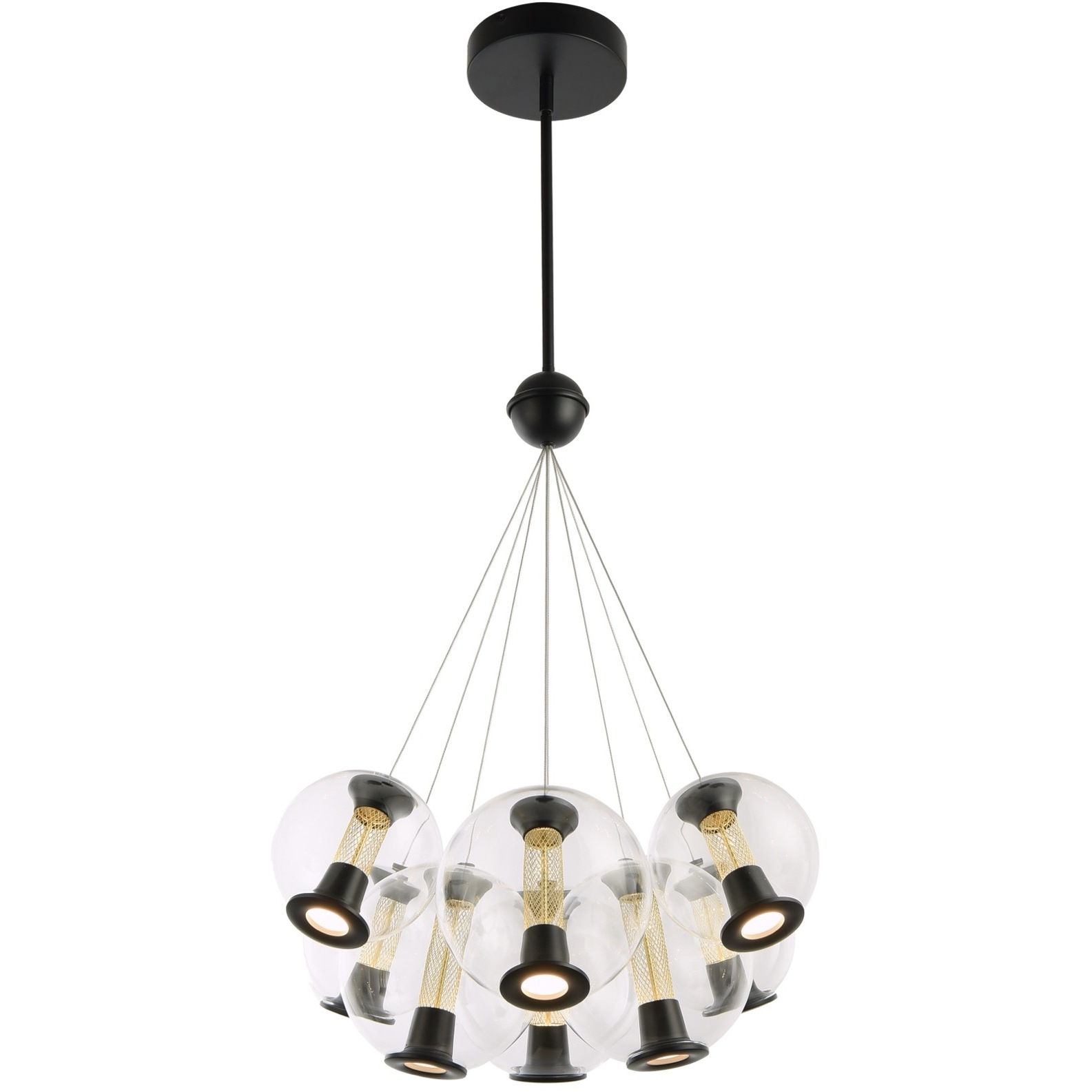 Arlo LED 25.5 inch Black Chandelier Ceiling Light