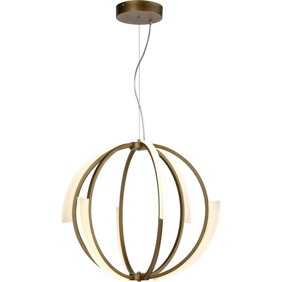 Moonlight LED 26 inch Aged Brass Chandelier Ceiling Light