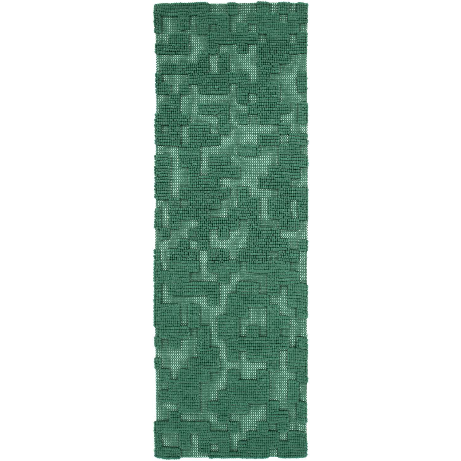 Stencil 96 X 30 inch Emerald Handmade Rug