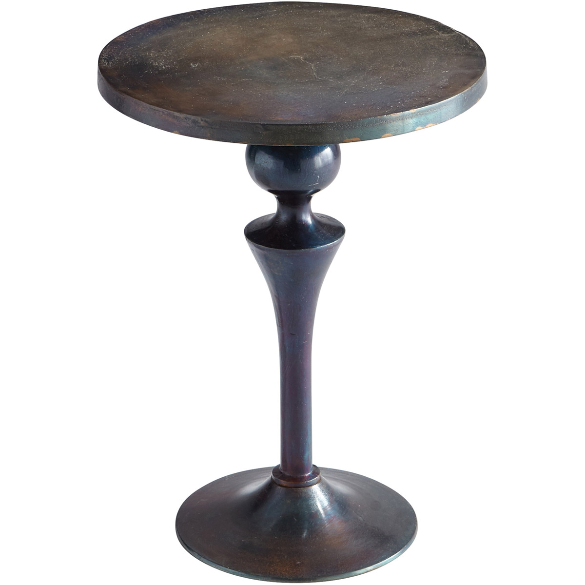 Gully 17.75 inch Bronze And Blue Side Table
