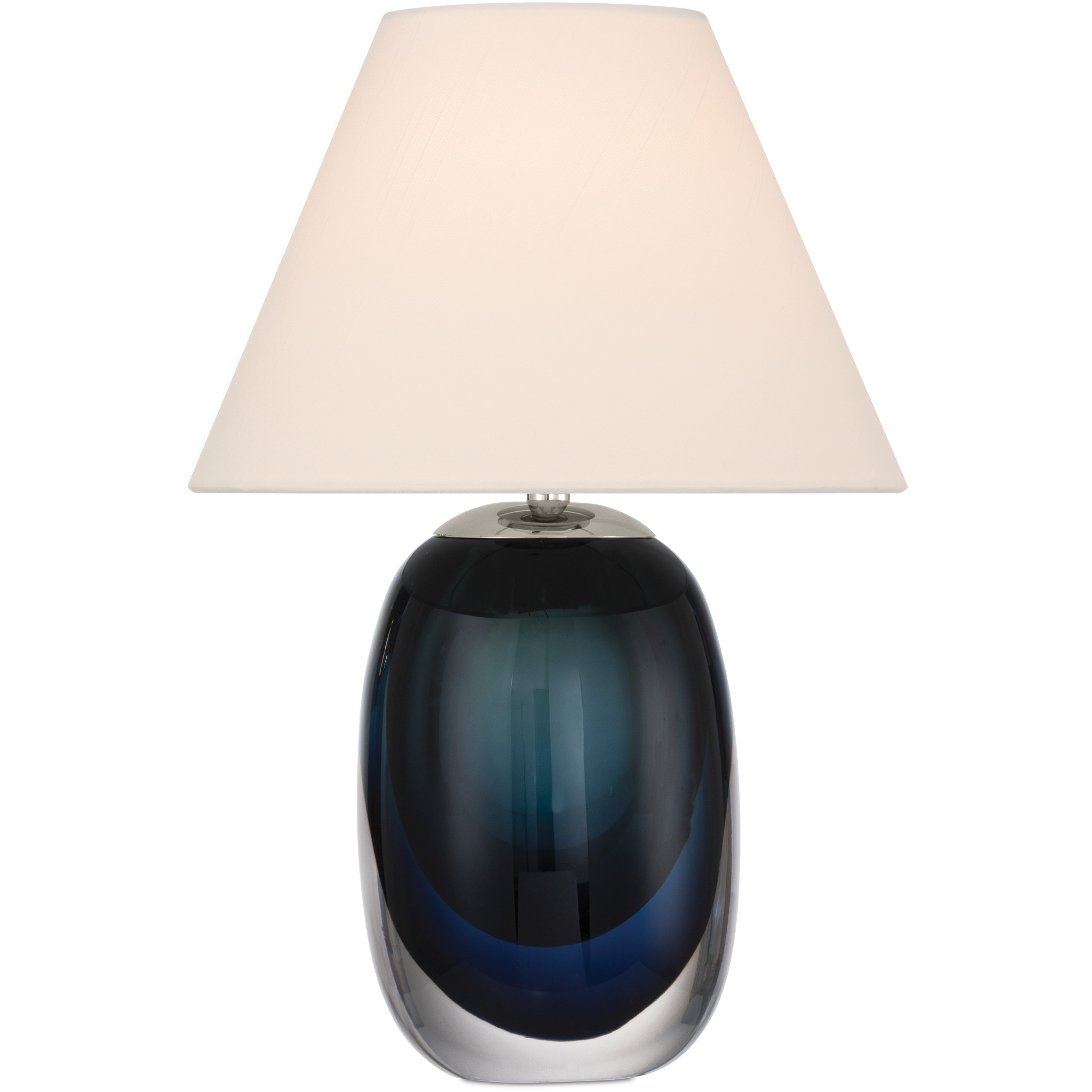 Danza 15 inch 3 watt Blue and Clear and Polished NIckel Table Lamp Portable Light