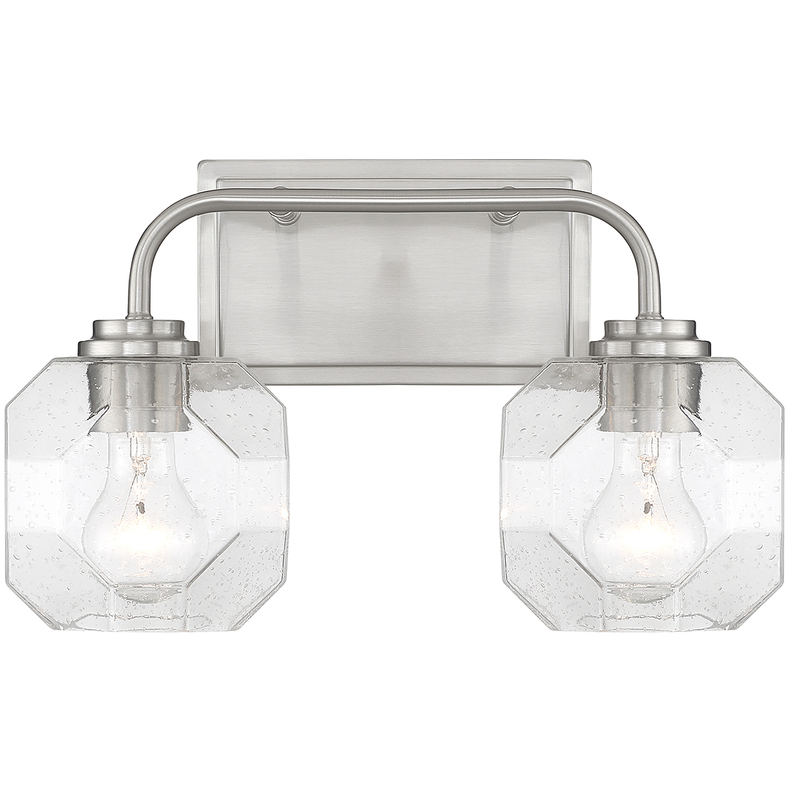 Baldwin 2 Light 16 inch Satin Nickel Bathroom Vanity Light Wall Light, Lighting One