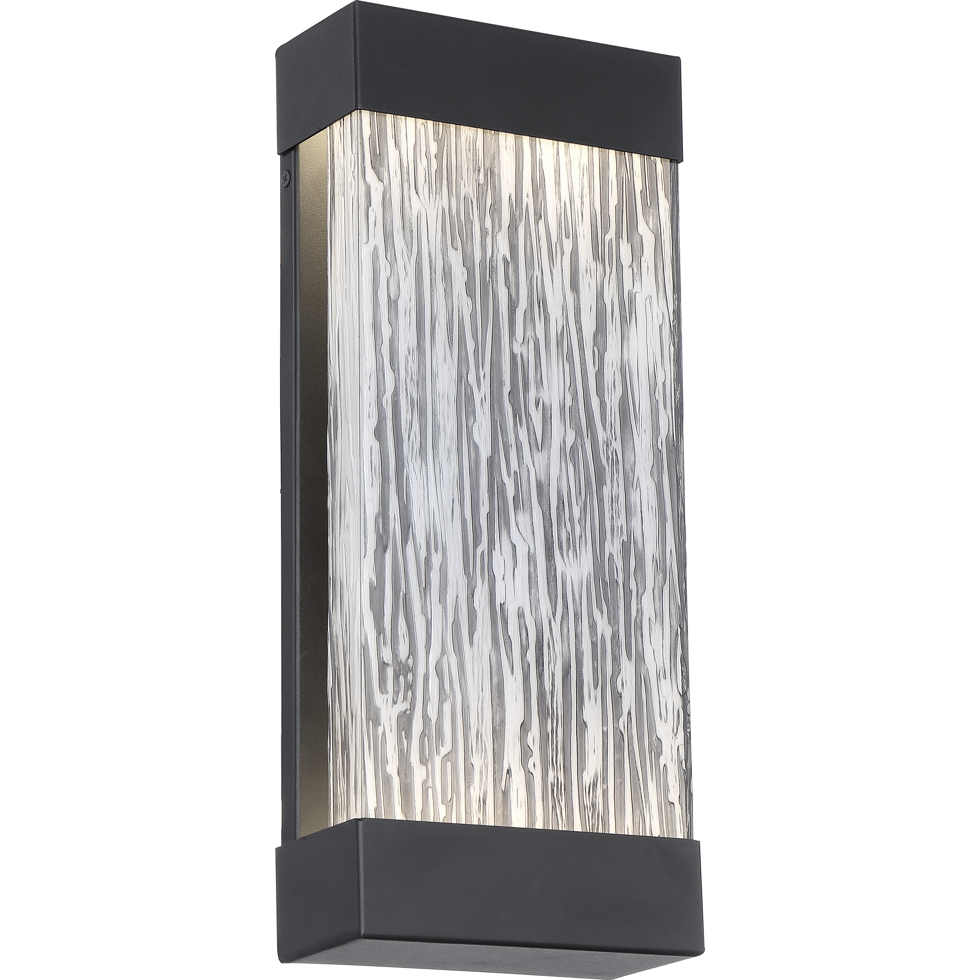 Tiffany LED 16.5 inch Black Outdoor Wall Sconce, Large