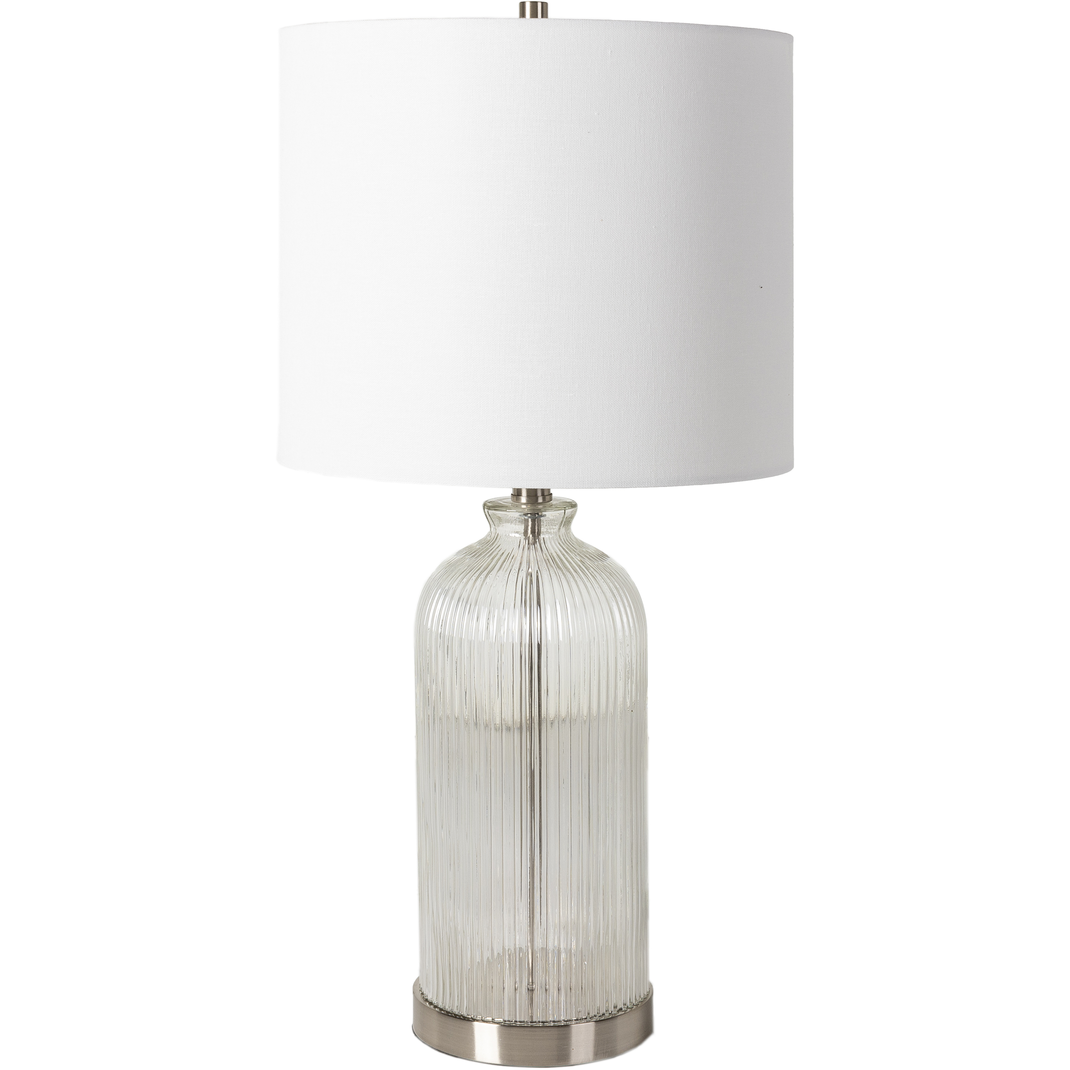 Quapaw 26.5 inch 150 watt Nickel Table Lamp Portable Light