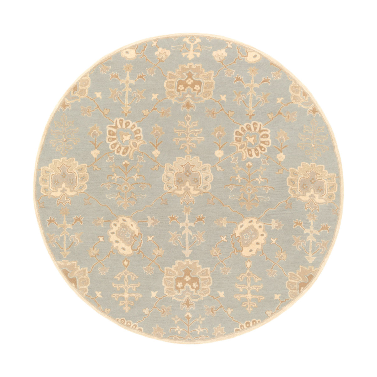 Caesar 72 inch Green and Neutral Area Rug, Wool