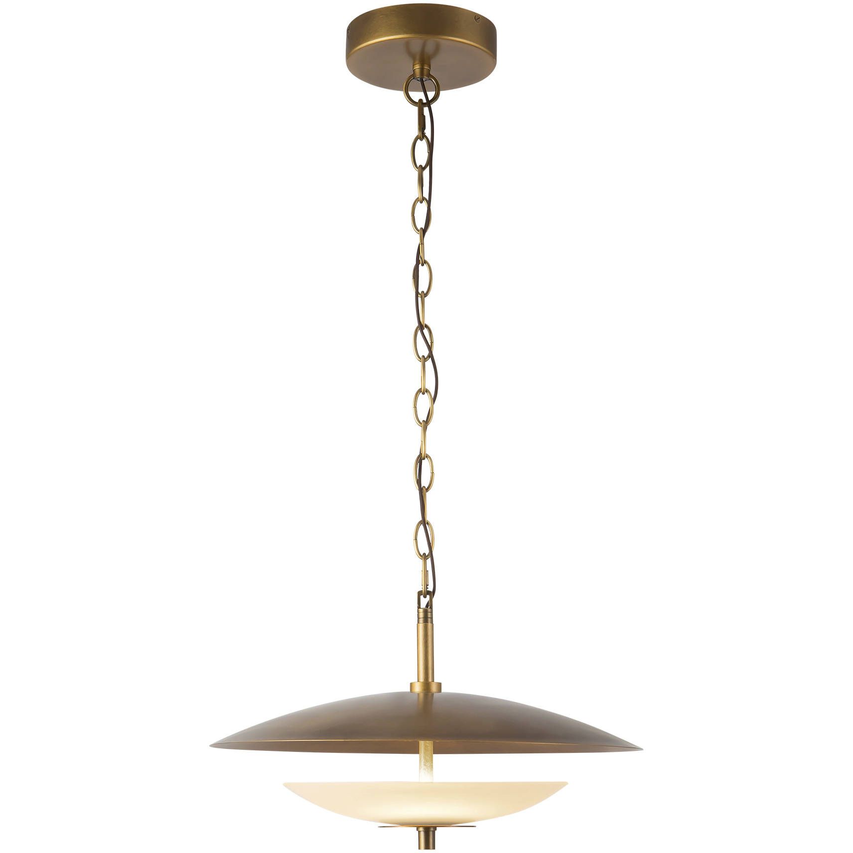 Prescott 15.63 inch Vintage Brass Pendant Ceiling Light