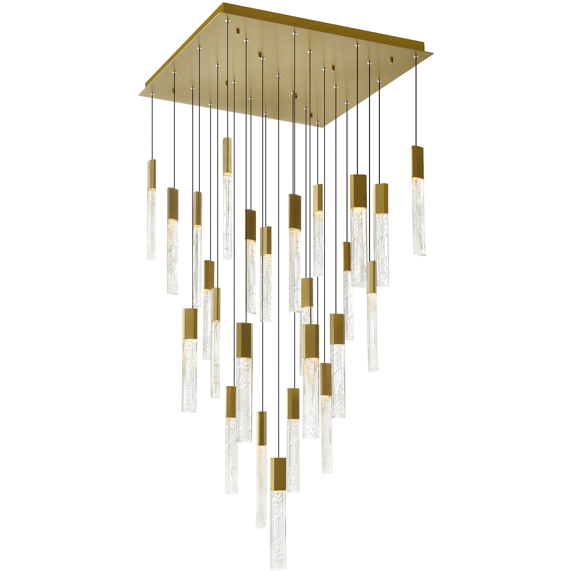 Greta LED 28 inch Brass Chandelier Ceiling Light
