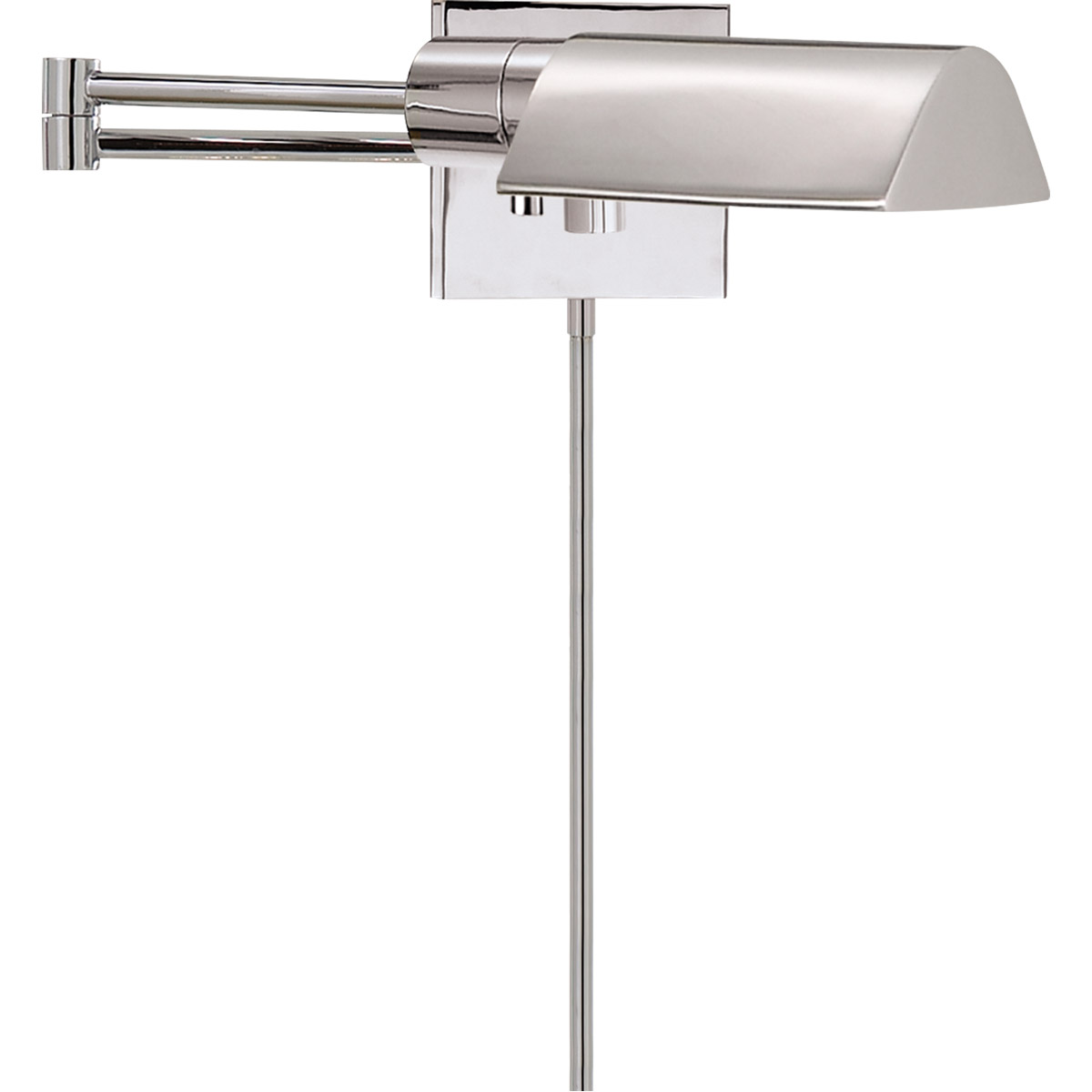 Studio 25 inch 60 watt Polished Nickel Swing Arm Wall Light