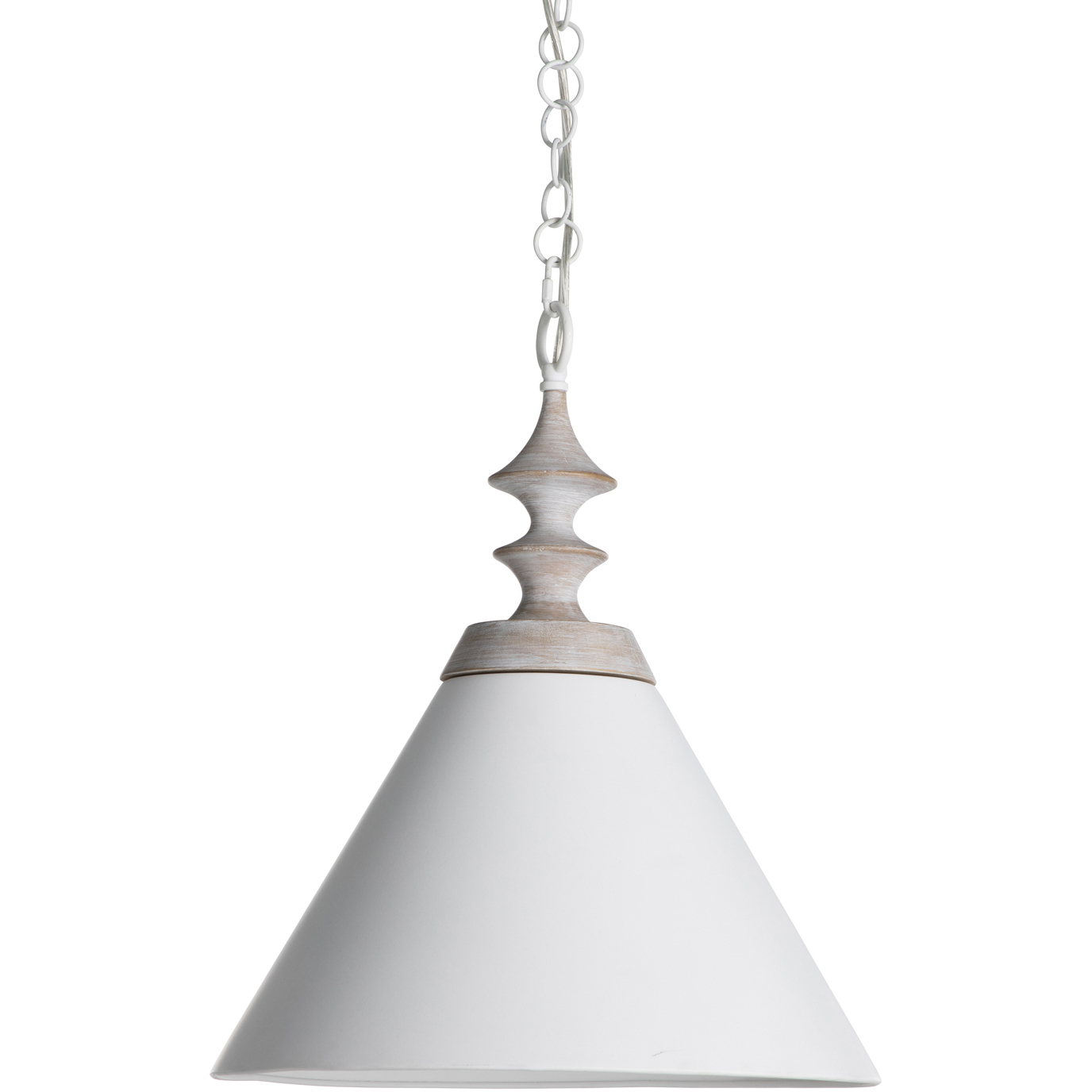 Tovah 1 Light 18 inch Natural Whitewashed Wood / Matte White Pendant Ceiling Light