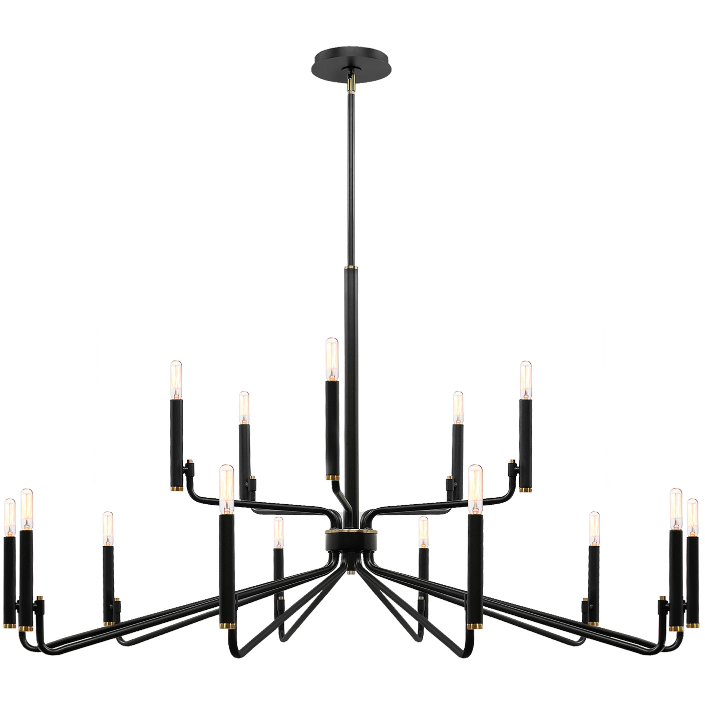 Bedford LED 48 inch Matte Black Chandelier Ceiling Light