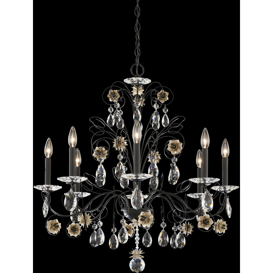 Signature Camellia 8 Light 30 inch Heirloom Bronze with Heirloom Gold Chandelier Ceiling Light