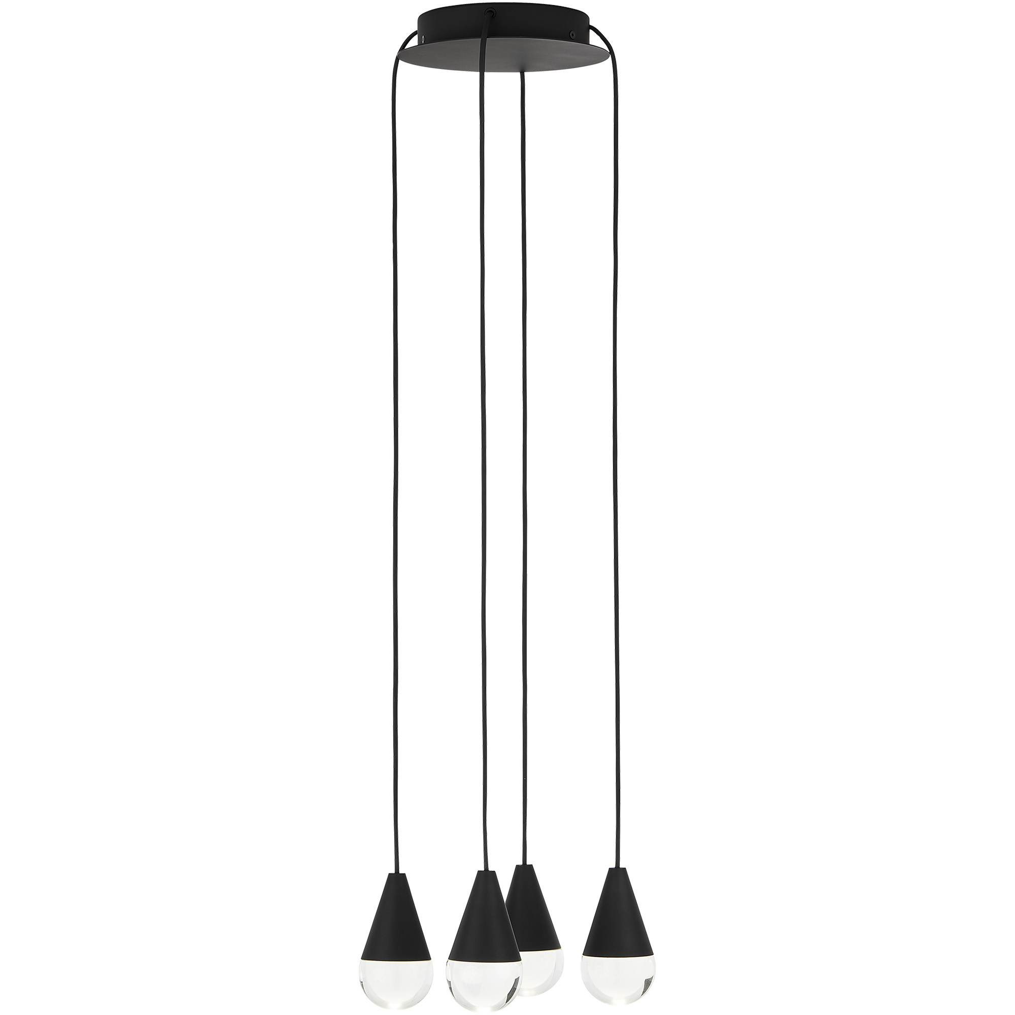 Sean Lavin Cupola LED Nightshade Black Chandelier Ceiling Light, Integrated LED