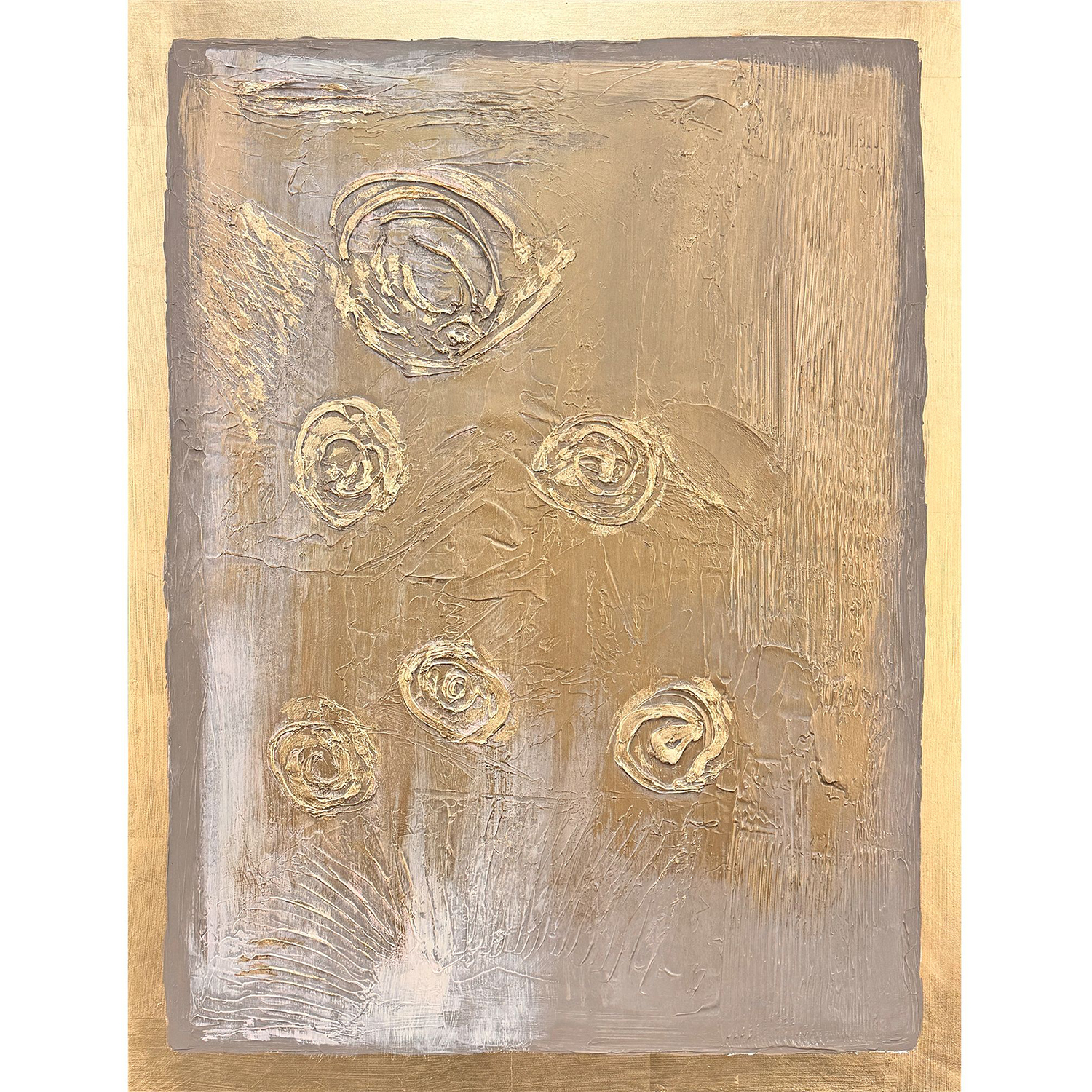 Metallica Beige and Metallic and Pink Wall Sculpture, The Studio
