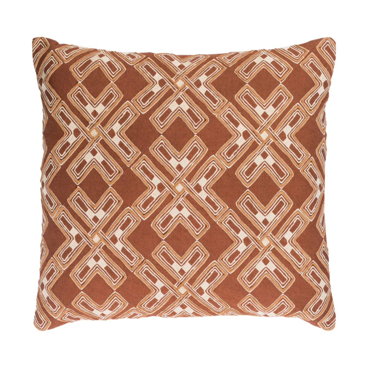 Subira 18 X 18 inch Camel and Cream Throw Pillow