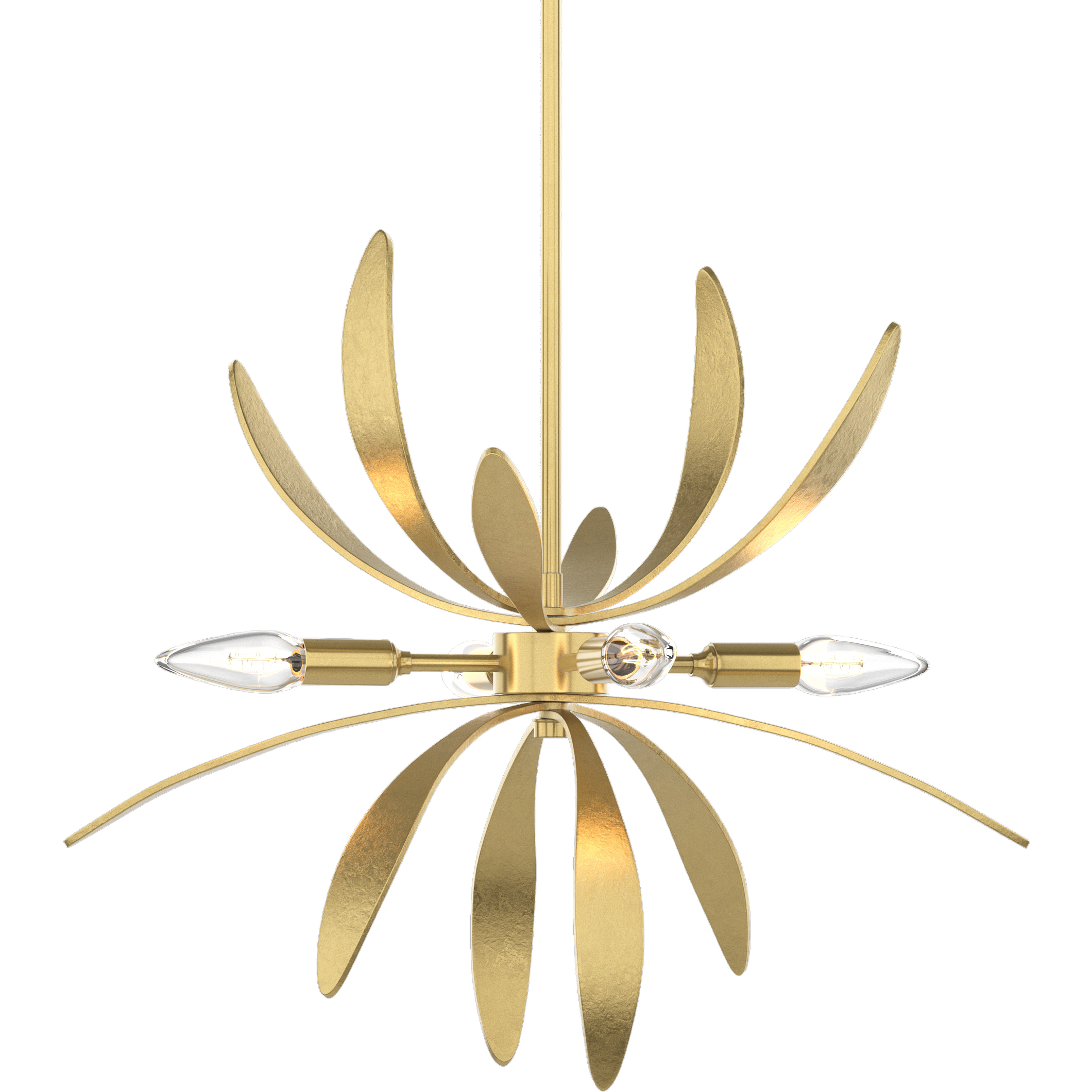 Dahlia 4 Light 21.3 inch Modern Brass Mini Pendant Ceiling Light