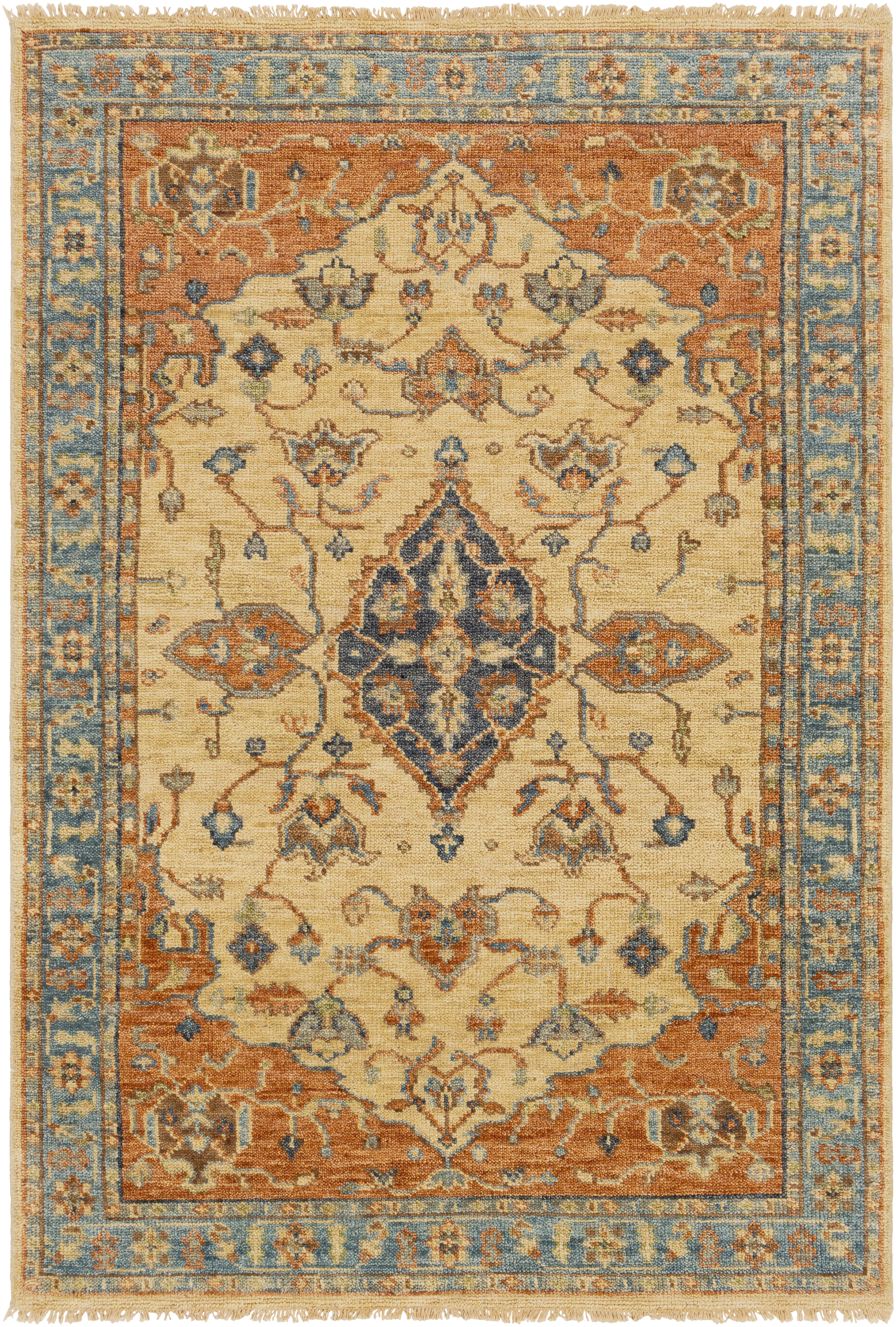 Biscayne 108 X 72 inch Brick Red Rug in 6 X 9, Rectangle