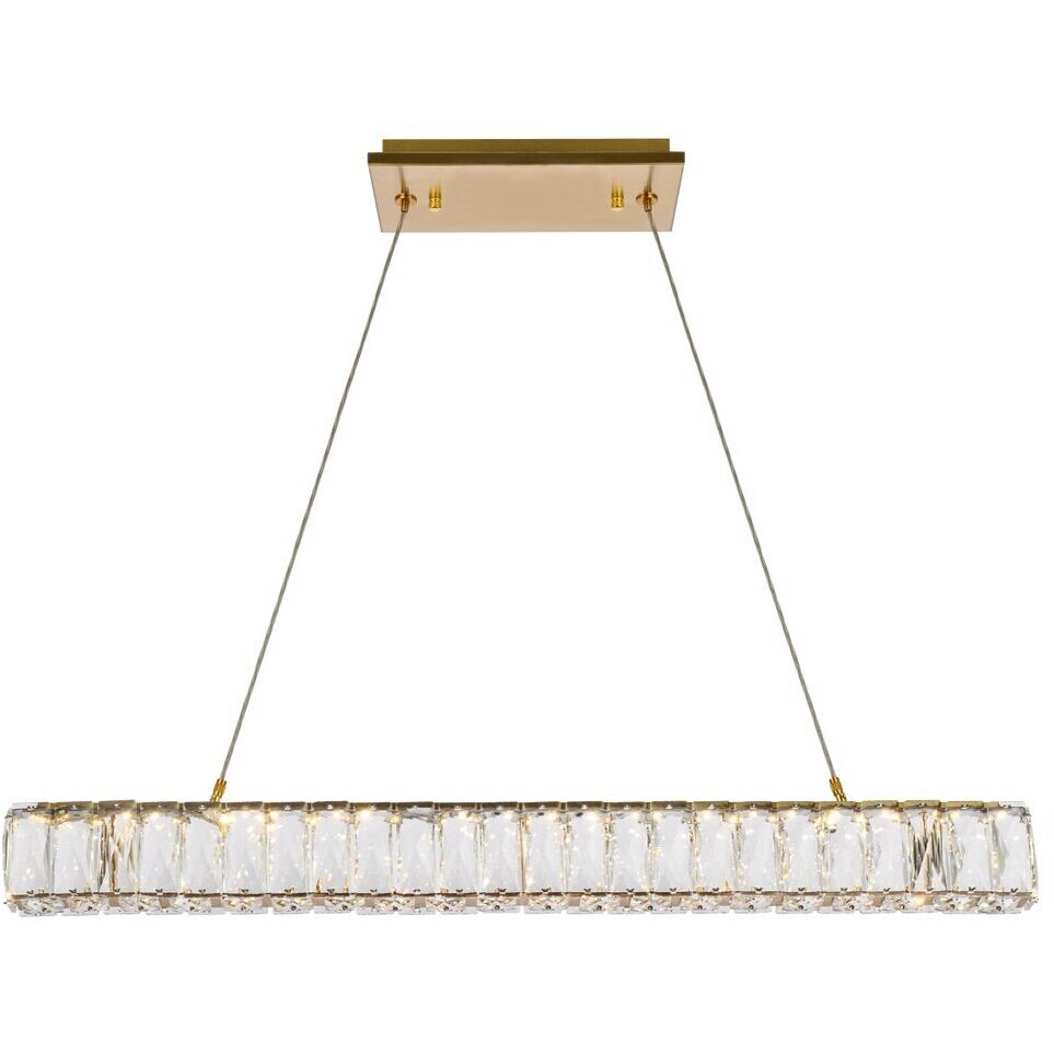 Monroe 1 Light 31 inch Gold Linear Pendant Ceiling Light