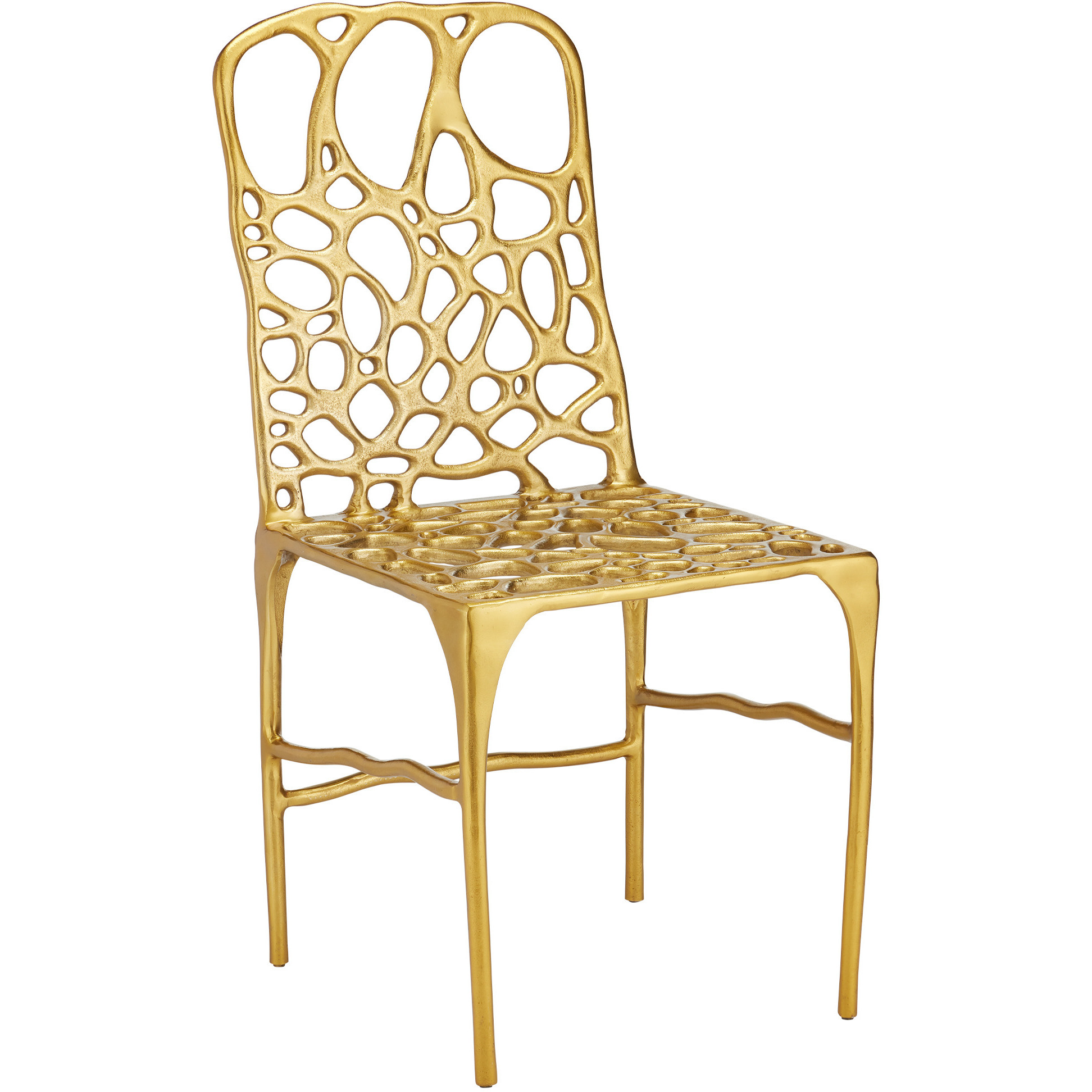 Honeycomb Gold Side Chair, Marjorie Skouras Collection