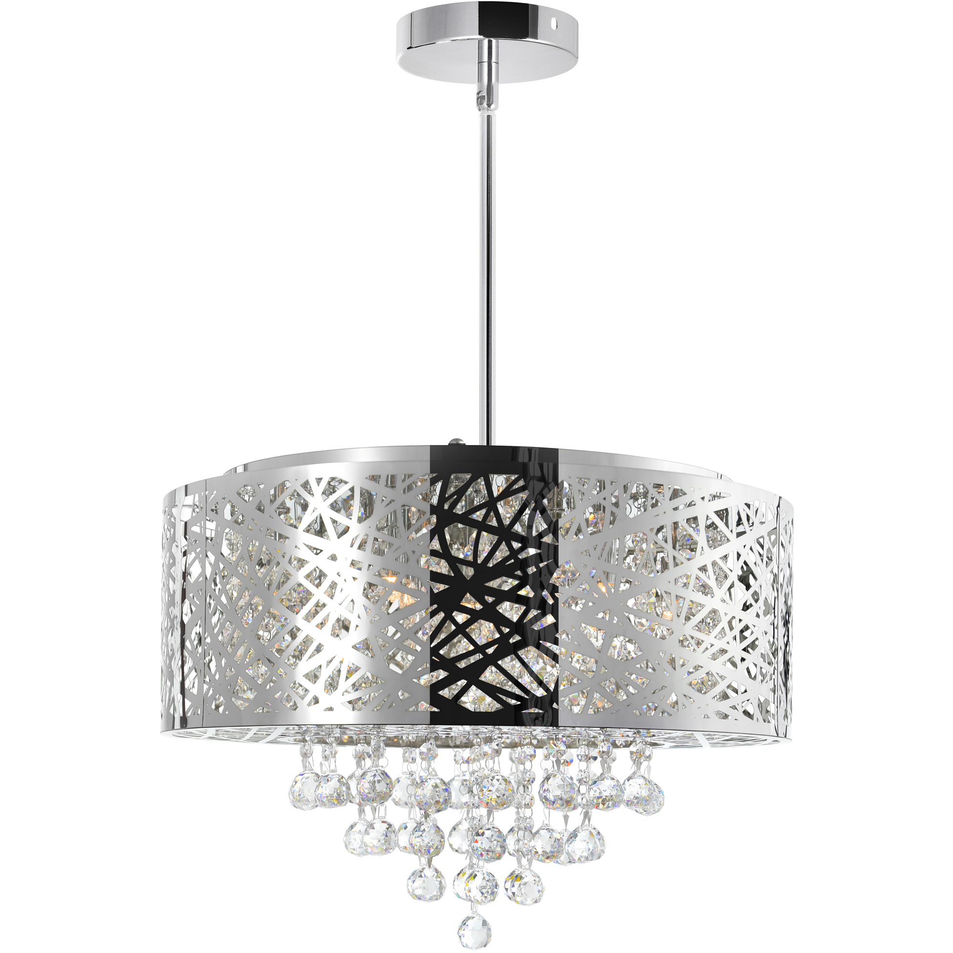 Eternity 9 Light 22 inch Chrome Drum Shade Chandelier Ceiling Light