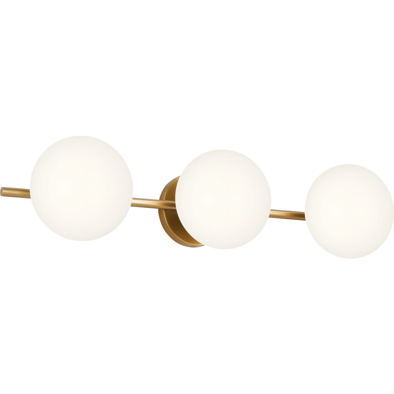 ED Ellen DeGeneres Lune 3 Light 27.38 inch Burnished Brass Vanity Light Wall Light