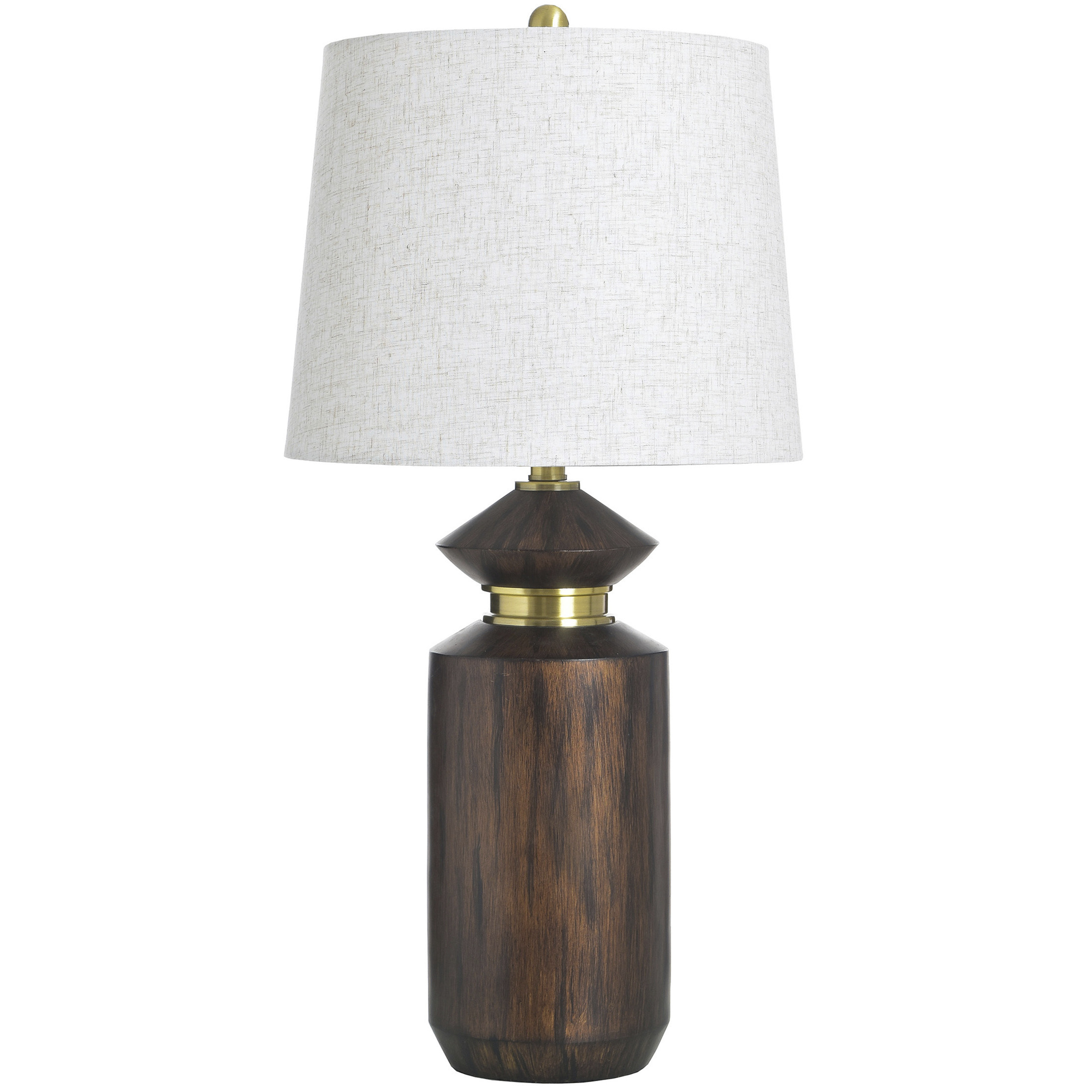 Jean 29 inch 100 watt Mahogany and Gold and Light Oatmeal Table Lamp Portable Light