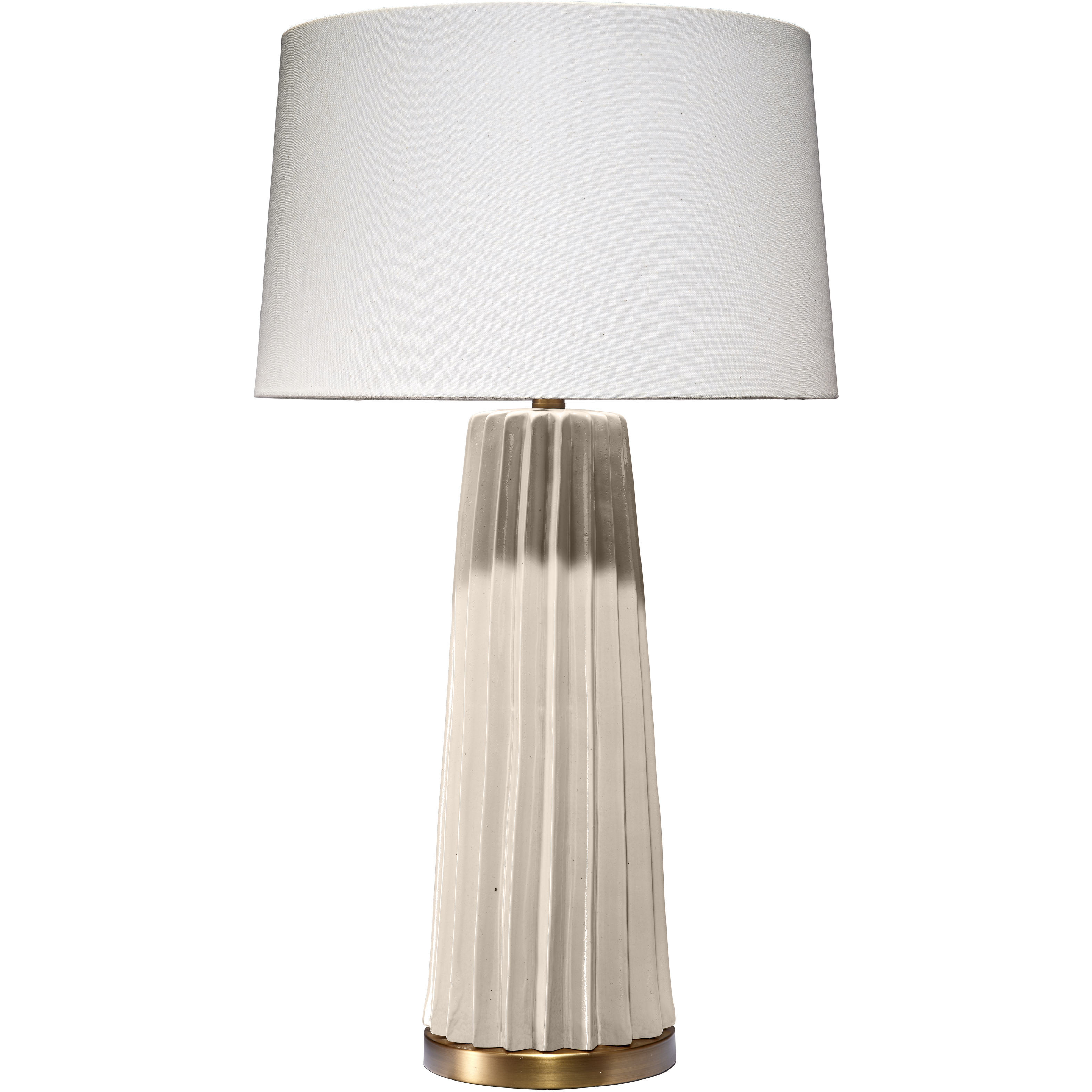 Pleated 32.25 inch 150 watt Cream Table Lamp Portable Light