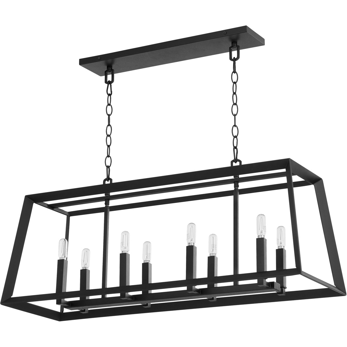 Hyperion 8 Light 36.75 inch Noir Island Light Ceiling Light