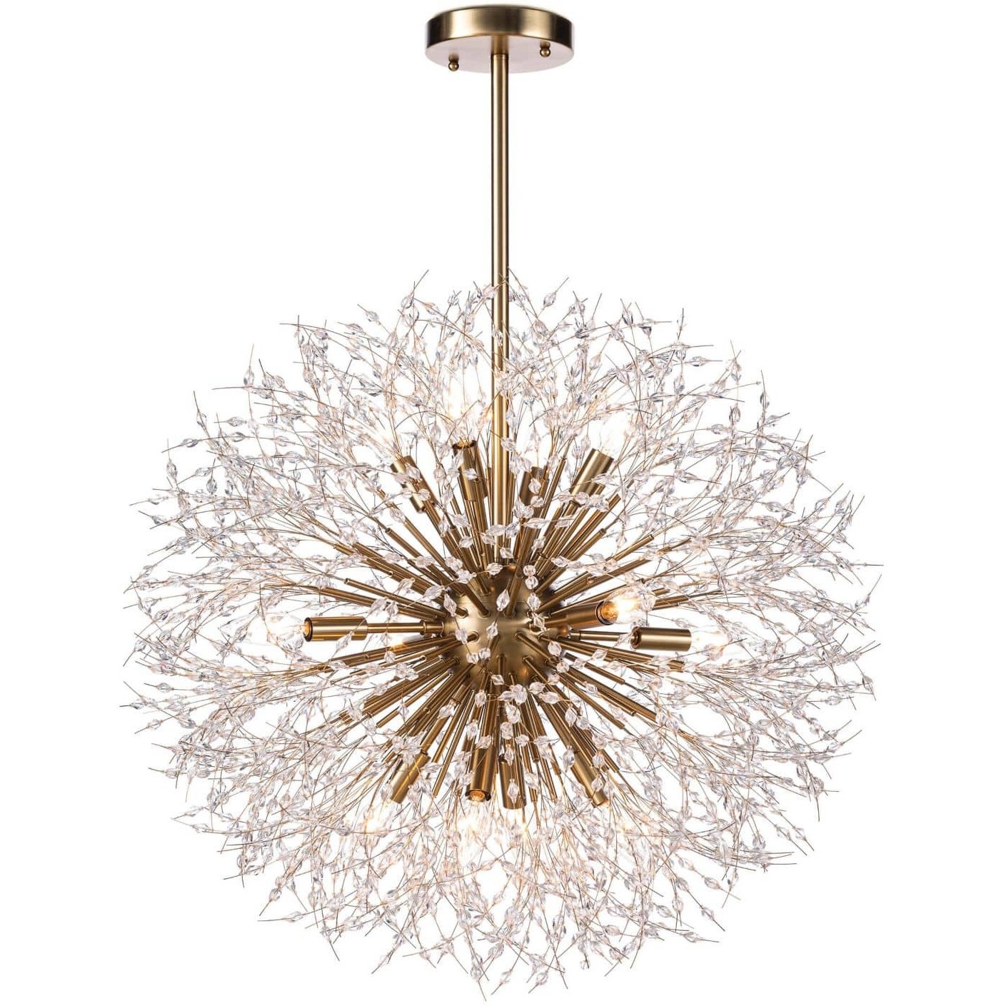 Chiffon 12 Light 27 inch Natural Brass Chandelier Ceiling Light, Large