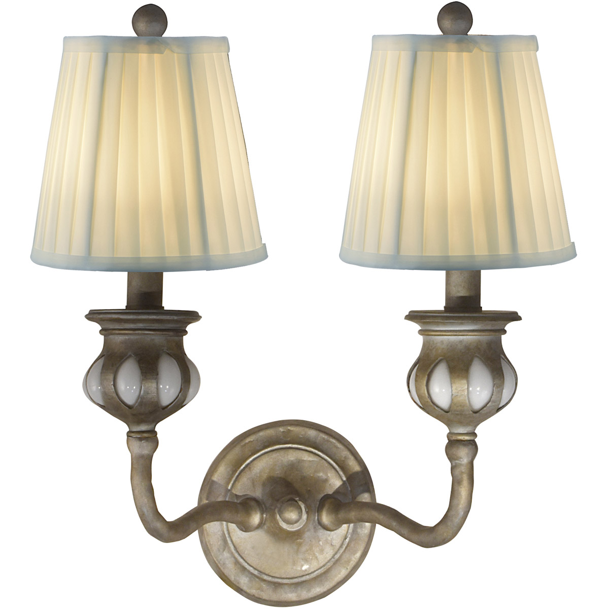 Springdale 2 Light 15 inch Antique Golden Silver Wall Sconce Wall Light