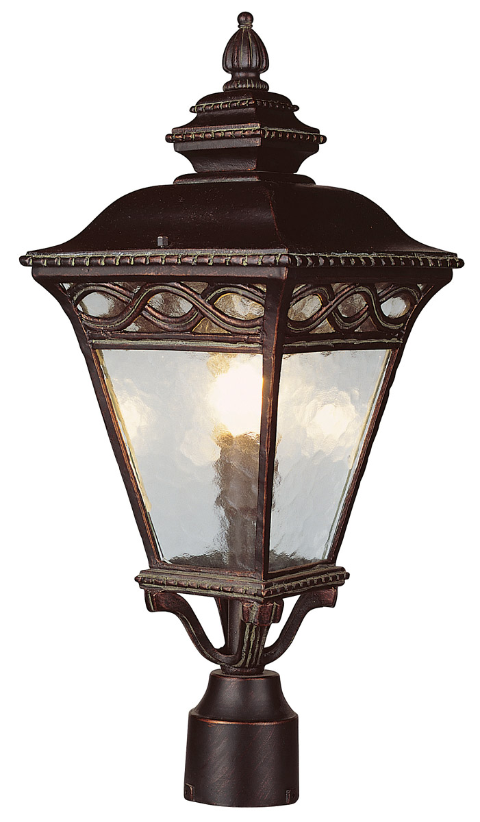 Signature 3 Light 35 inch Burnished Bronze Post Lantern