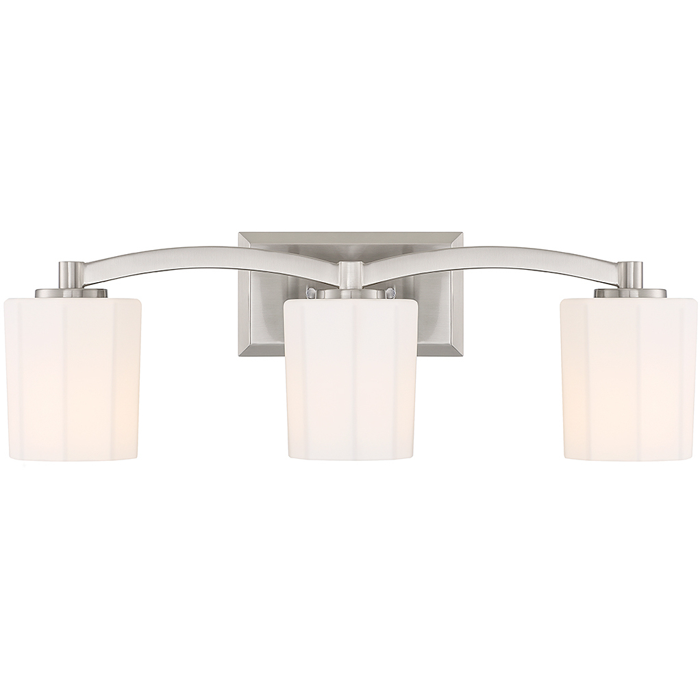 Whitney 3 Light 24 inch Satin Nickel Bathroom Vanity Light Wall Light