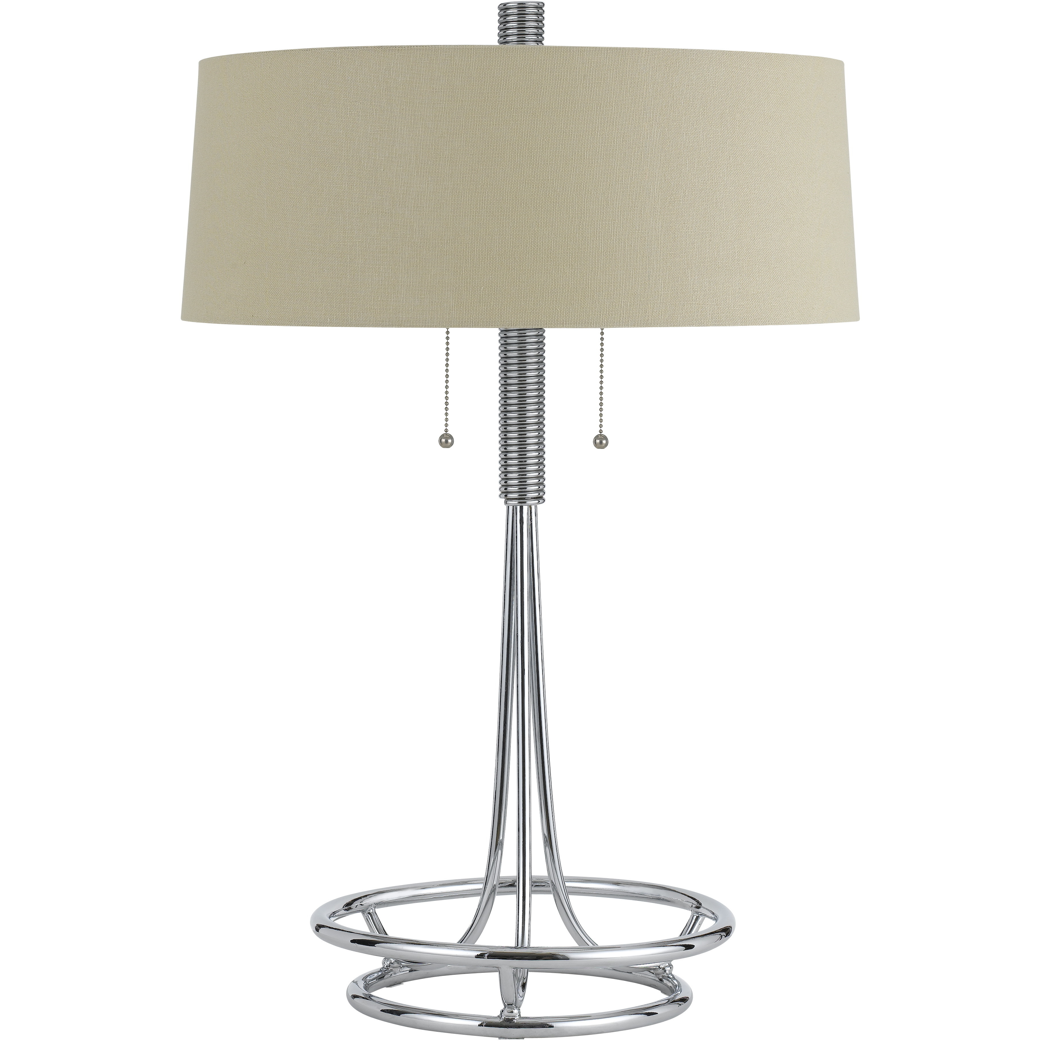 Lecce 30 inch 60 watt Chrome Table Lamp Portable Light