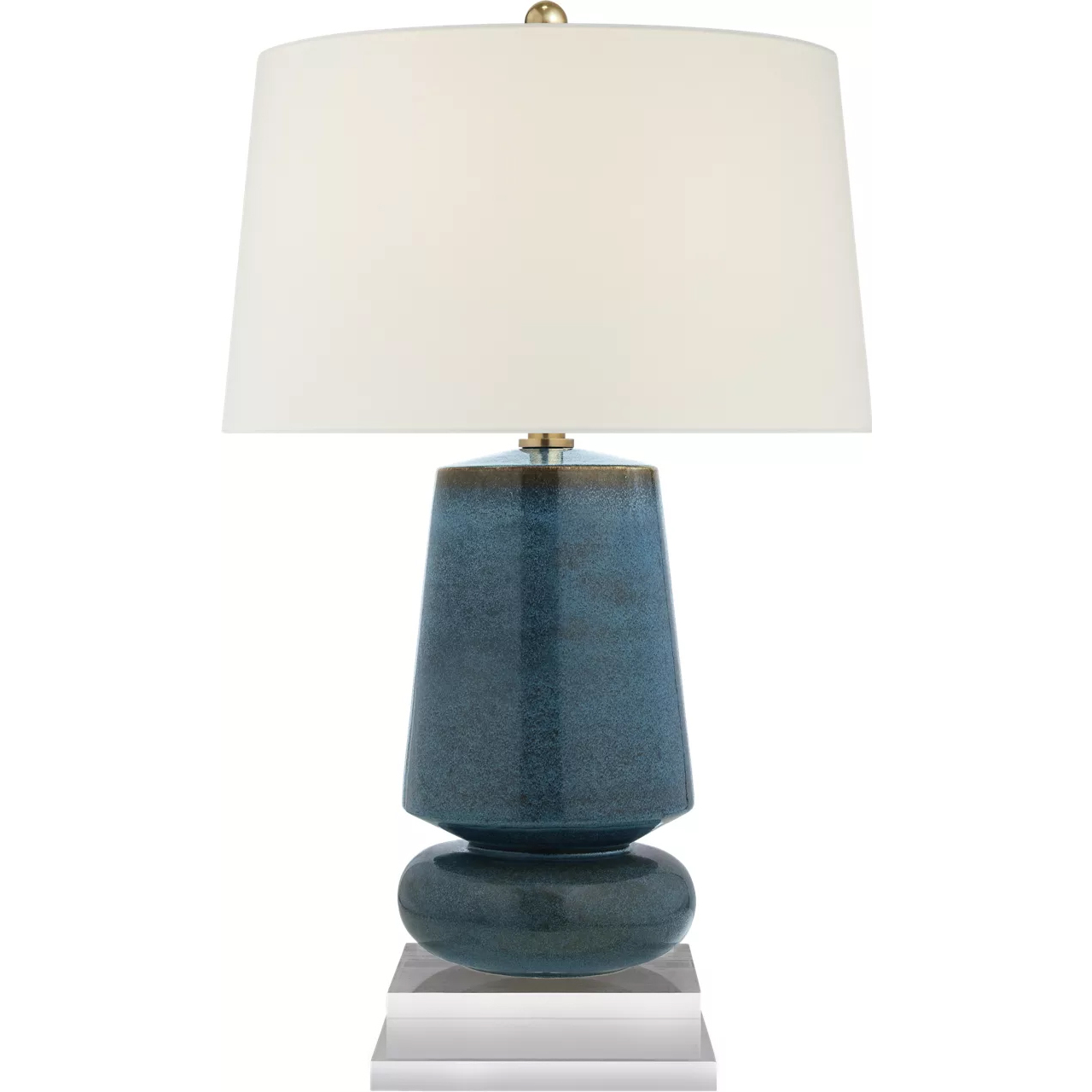 Chapman & Myers Parisienne 28.75 inch 150 watt Oslo Blue Table Lamp Portable Light in Linen, Small