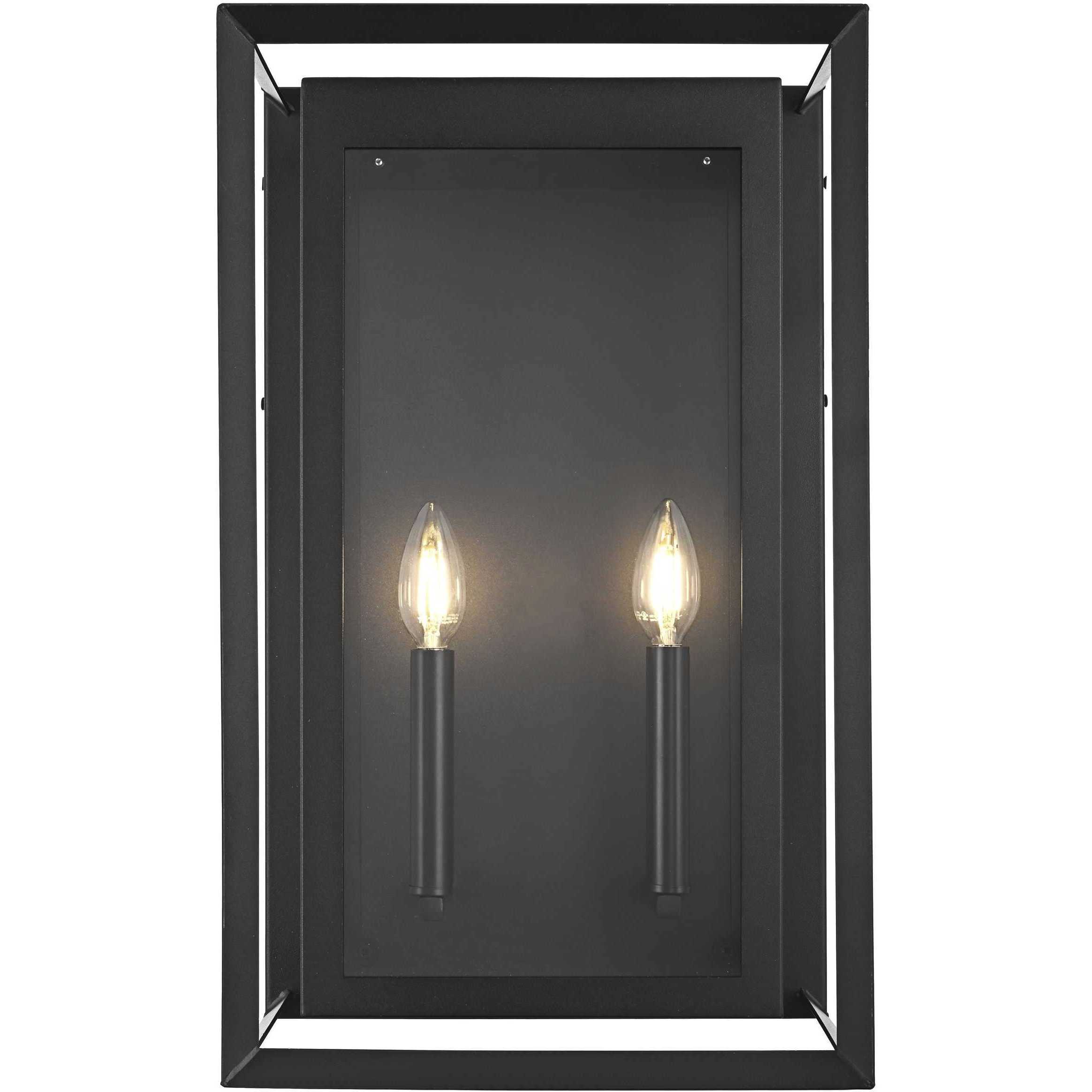 Etting 2 Light 19.5 inch Black Outdoor Wall Sconce