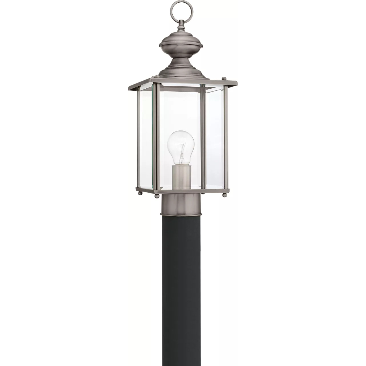 Jamestowne 1 Light 17.25 inch Antique Brushed Nickel Outdoor Post Lantern
