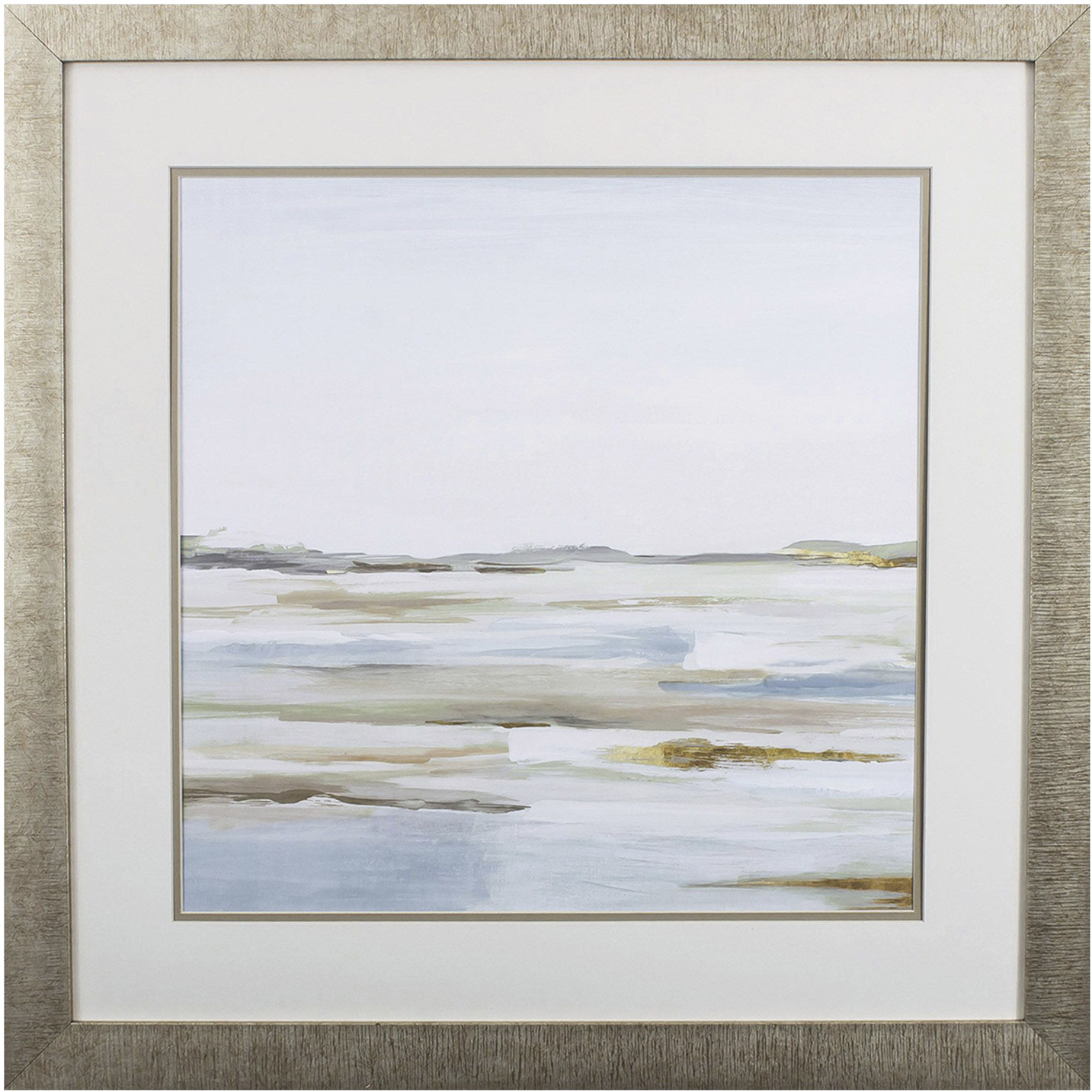 Vastness Turquoise and Blue Framed Art, Propac