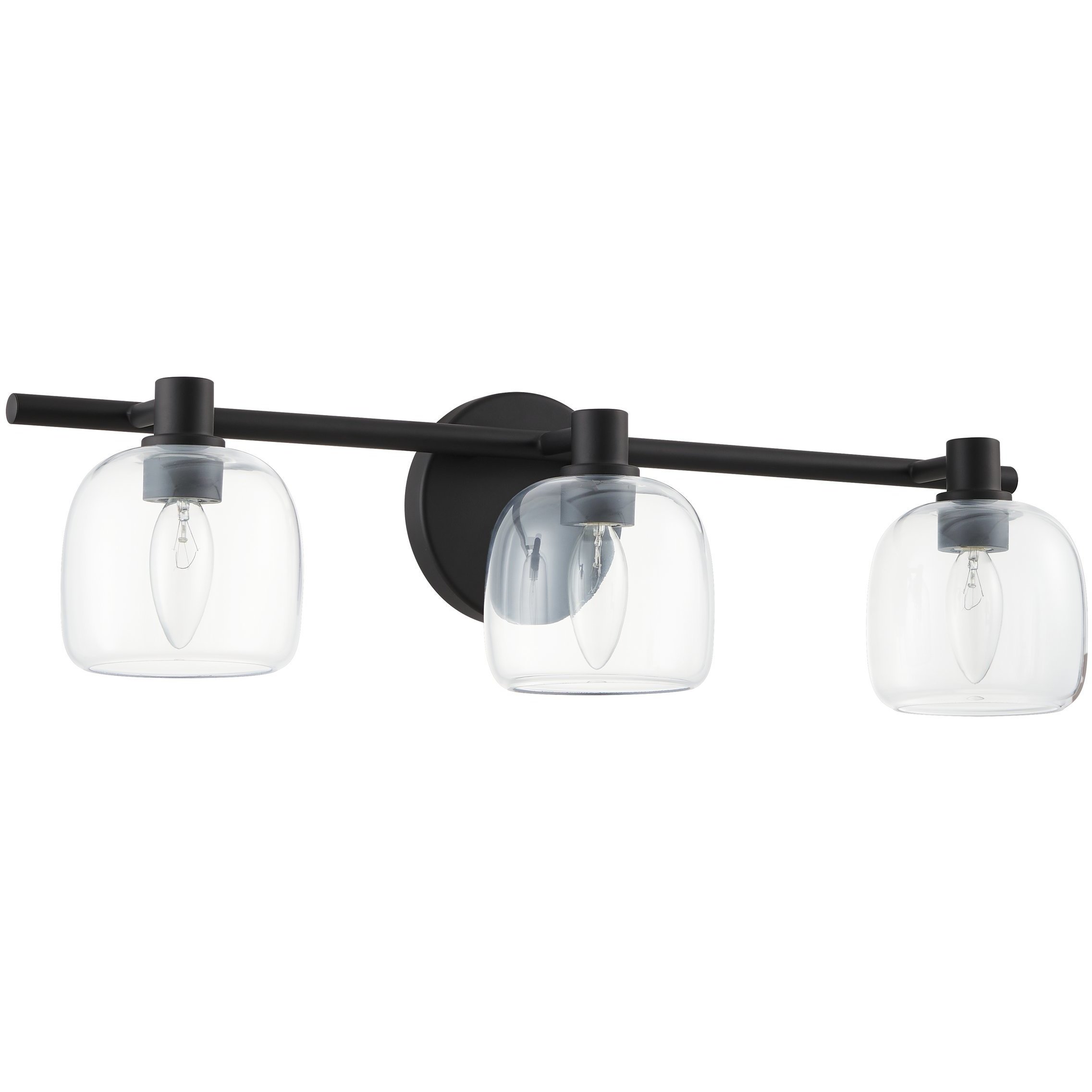 Valentina 3 Light 24 inch Matte Black Vanity Light Wall Light