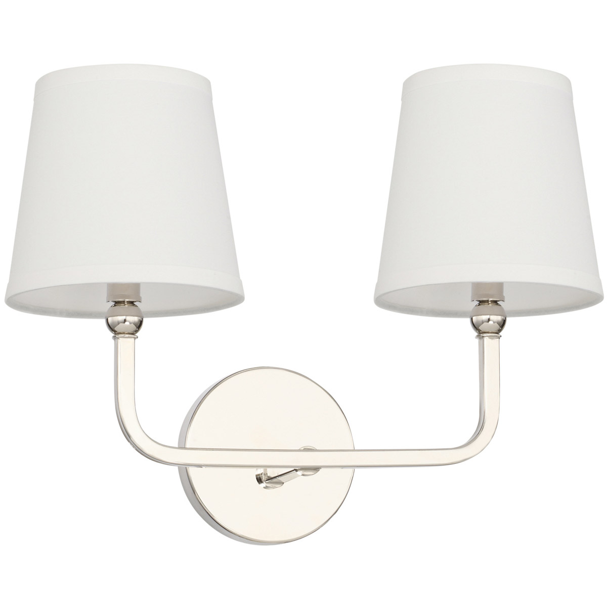 Dawson 2 Light 16 inch Polished Nickel Vanity Light Wall Light