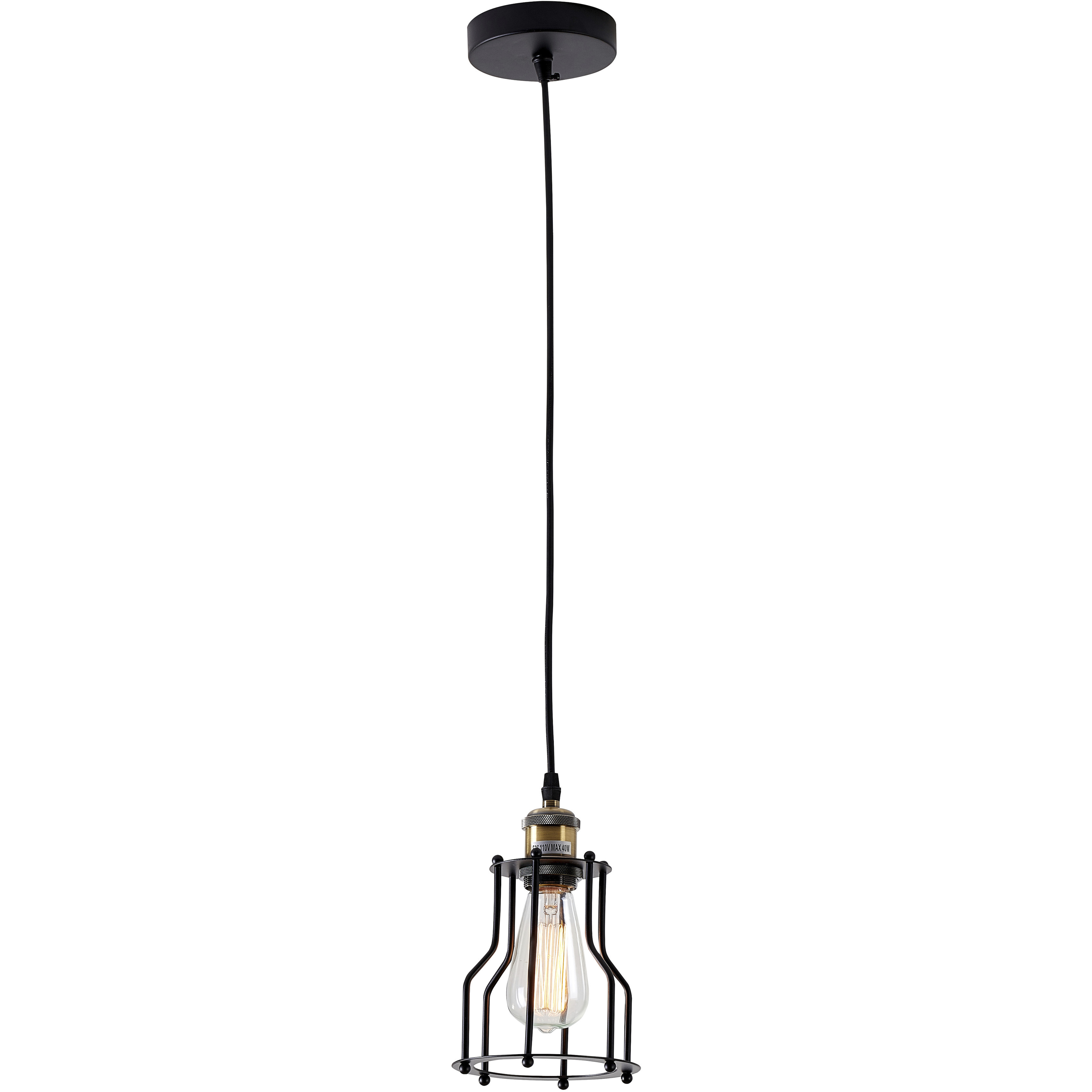 Canada 1 Light 5.7 inch Black Pendant Ceiling Light