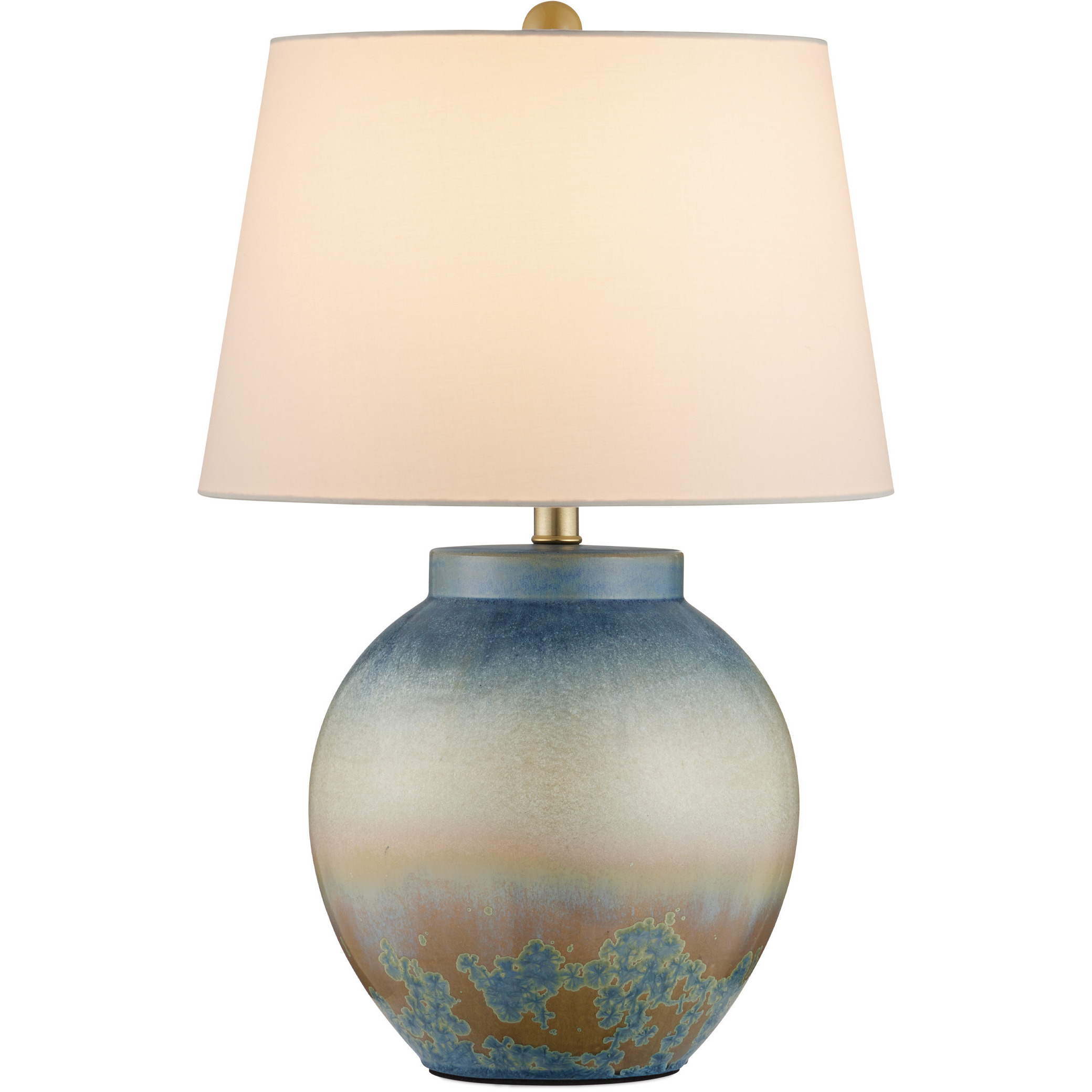 Dawning 23 inch 150 watt Yellow and Blue Table Lamp Portable Light