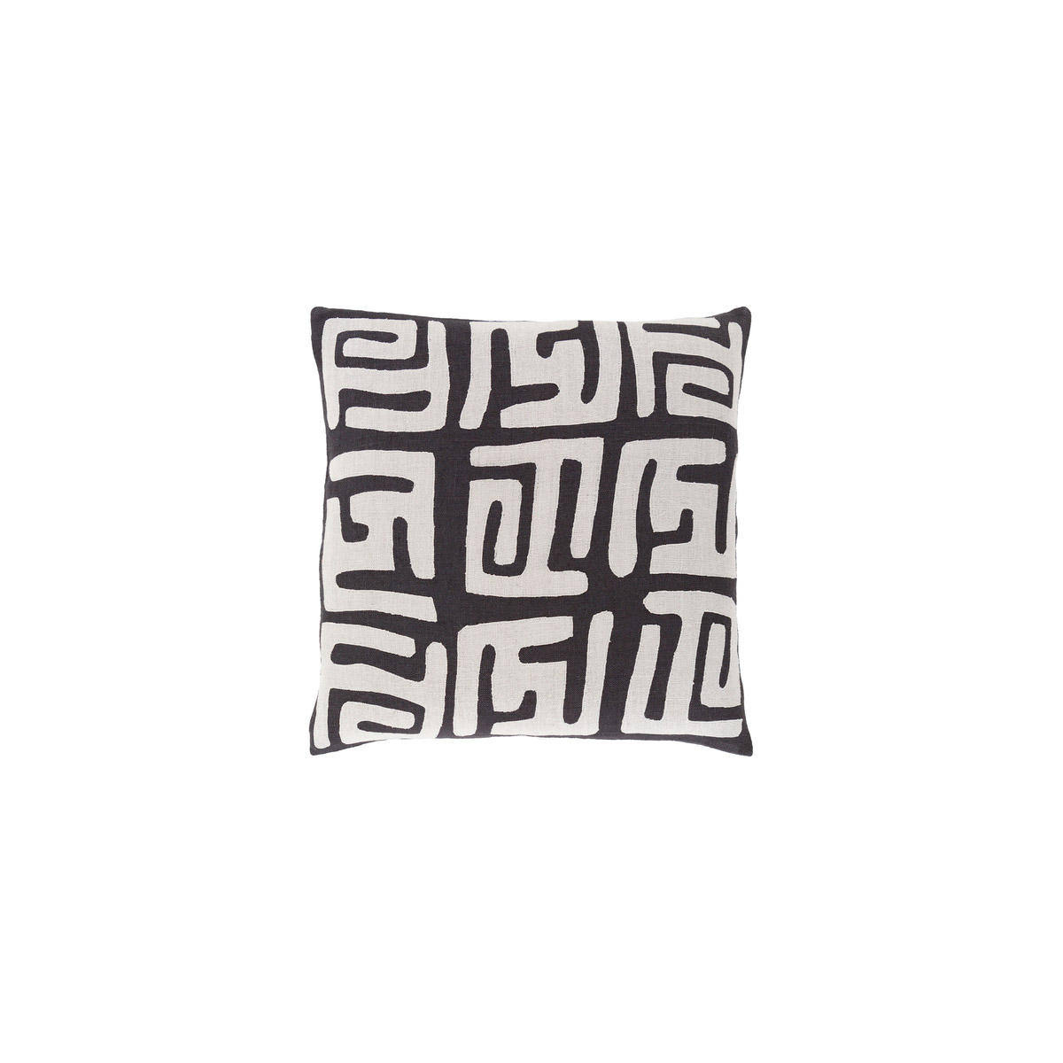 Nairobi 22 X 22 inch Light Gray and Black Throw Pillow