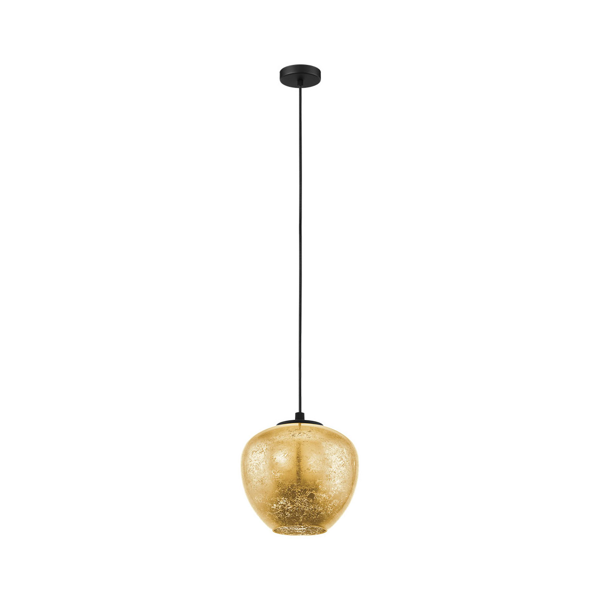 Priorat 1 Light 11.34 inch Black and Gold Pendant Ceiling Light