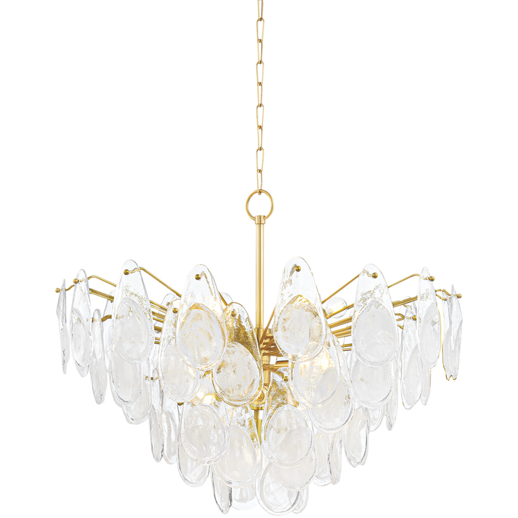 Darcia 15 Light 35.75 inch Aged Brass Chandelier Ceiling Light