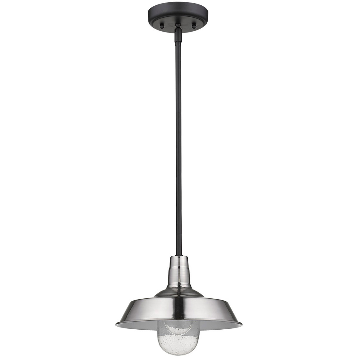 Burry 1 Light 10.25 inch Satin Nickel Exterior Convertible Pendant