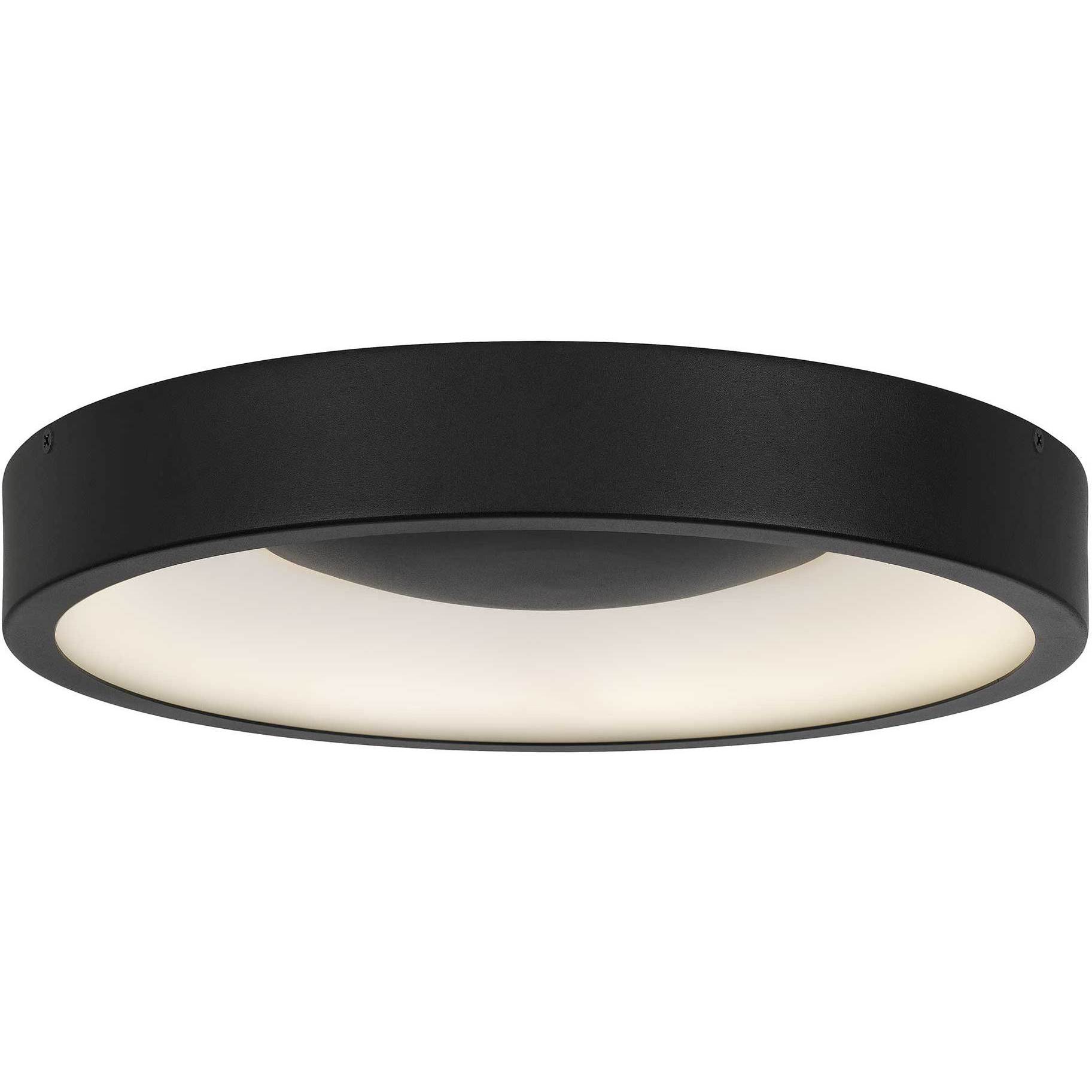 Stellar LED 14 inch Sand Black Outdoor Flush Mount