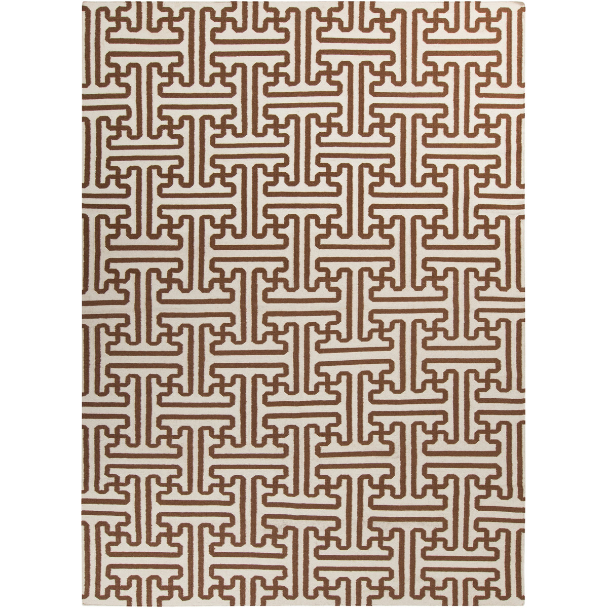 Archive 66 X 42 inch Dark Brown, Cream Rug