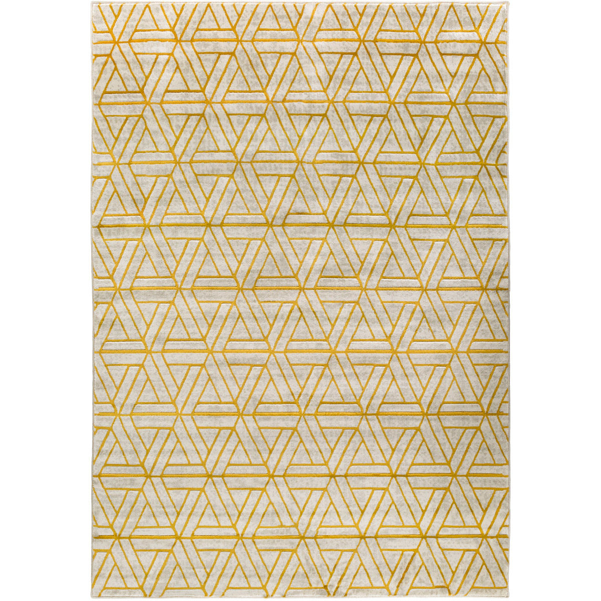 Jax 91 X 63 inch Mustard/Dark Brown/Light Gray Rugs, Polypropylene